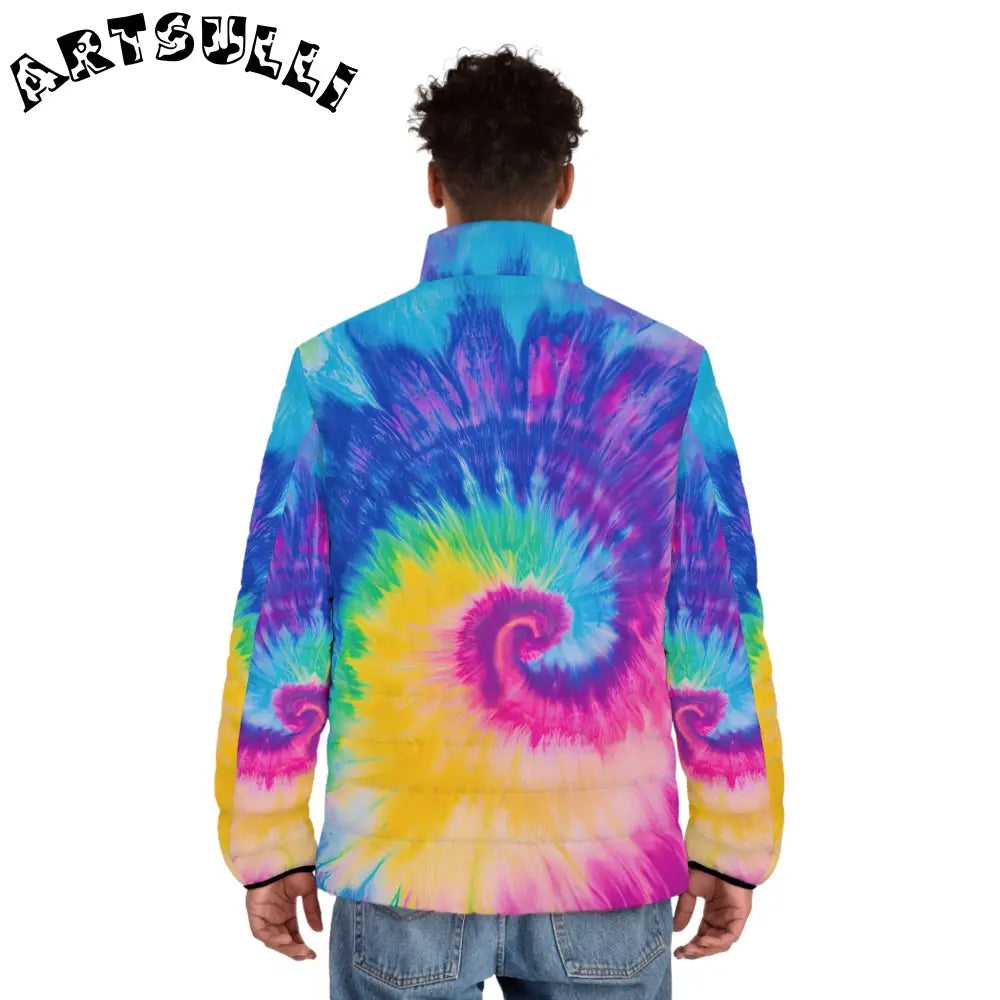 JAKKOUTTHEBXX Spiral Tie Dye Quilted Puffer Jacket 2025