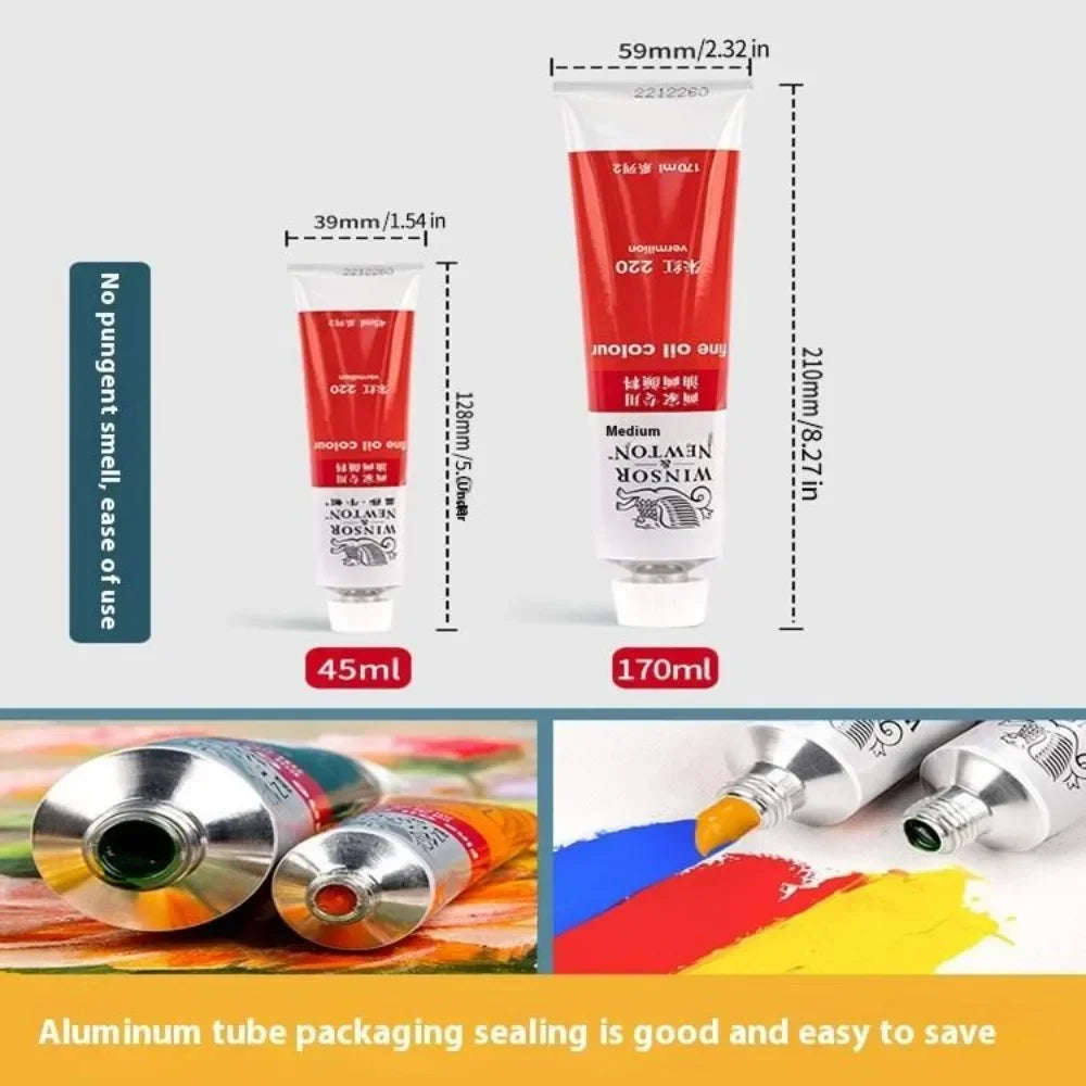 Buy The Best By Artsulli - Art is Long Life Short - Winsor&Newton 45ML Oil Paint,Colorful Professionals Artist Drawing Tools for Canvas