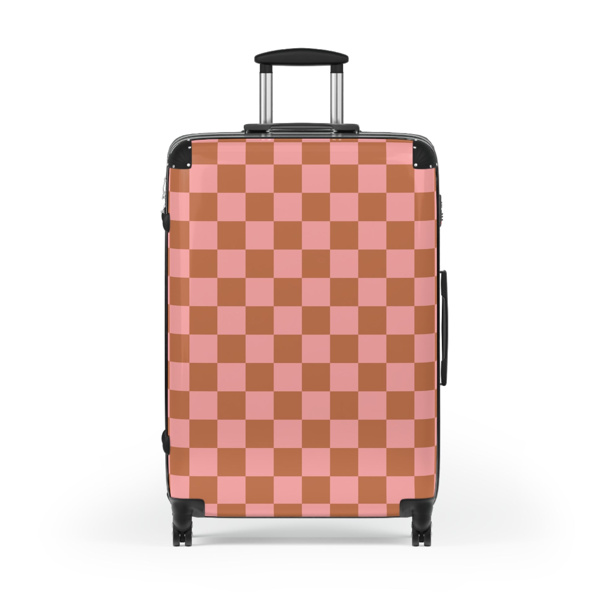 Chessboard II Pink and Brown  Suitcase, Artsulli - Art is Long, Life is Short, Bags, , , , , , , 