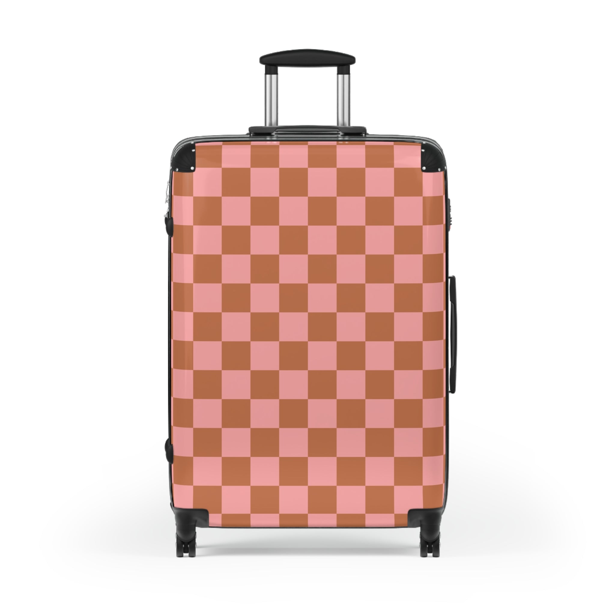 Chessboard II Pink and Brown  Suitcase, Artsulli - Art is Long, Life is Short, Bags, , , , , , , 