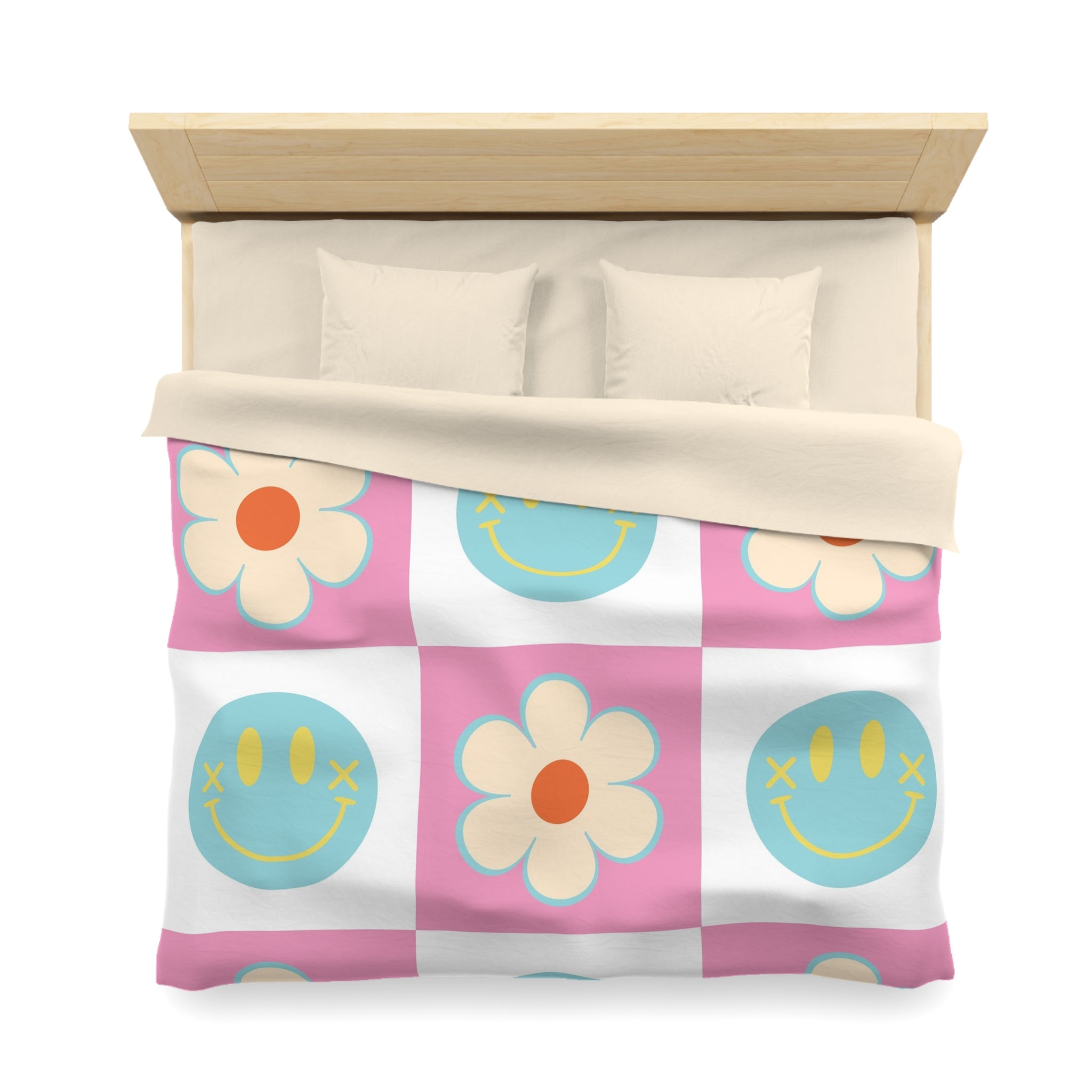 Madotsukis Grin Bloom Microfiber Duvet Cover, Artsulli - Art is Long, Life is Short, Home Decor, , , , , , , 