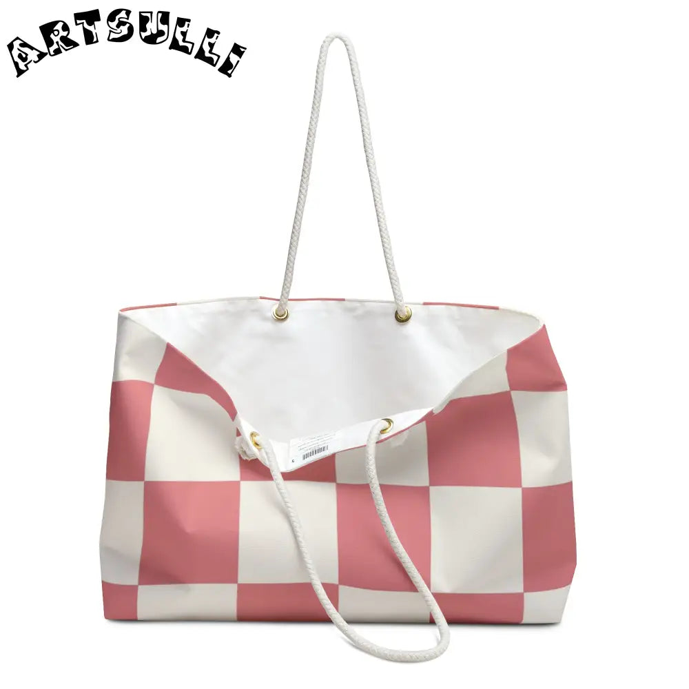 JAKKOUTTHEBXX Retro Checkered Grassland Sprites Weekender Bag