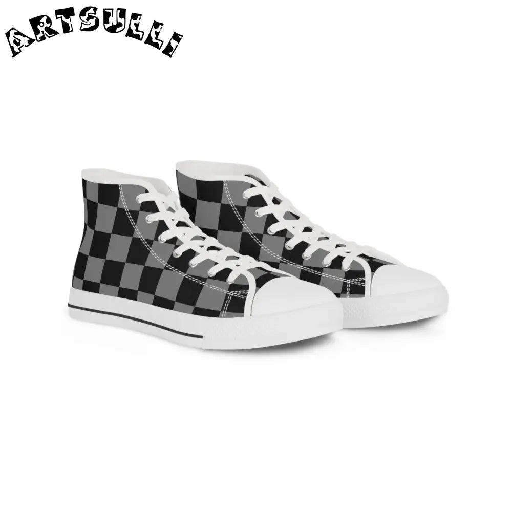 8K Void Surfer Men's High Top Sneakers, Artsulli - Art is Long, Life is Short, Shoes, Size, US 5, Color, White sole, , , 23356997159712152029