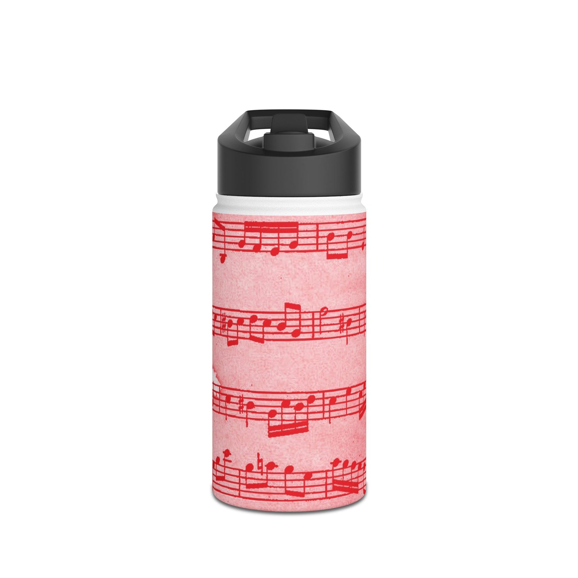 Drip Spill Type Beat Sheet Music Red Stainless Steel Water Bottle, Standard Lid, Artsulli - Art is Long, Life is Short, Mug, Size, 12oz, Color, White, , , 13157502588087693259