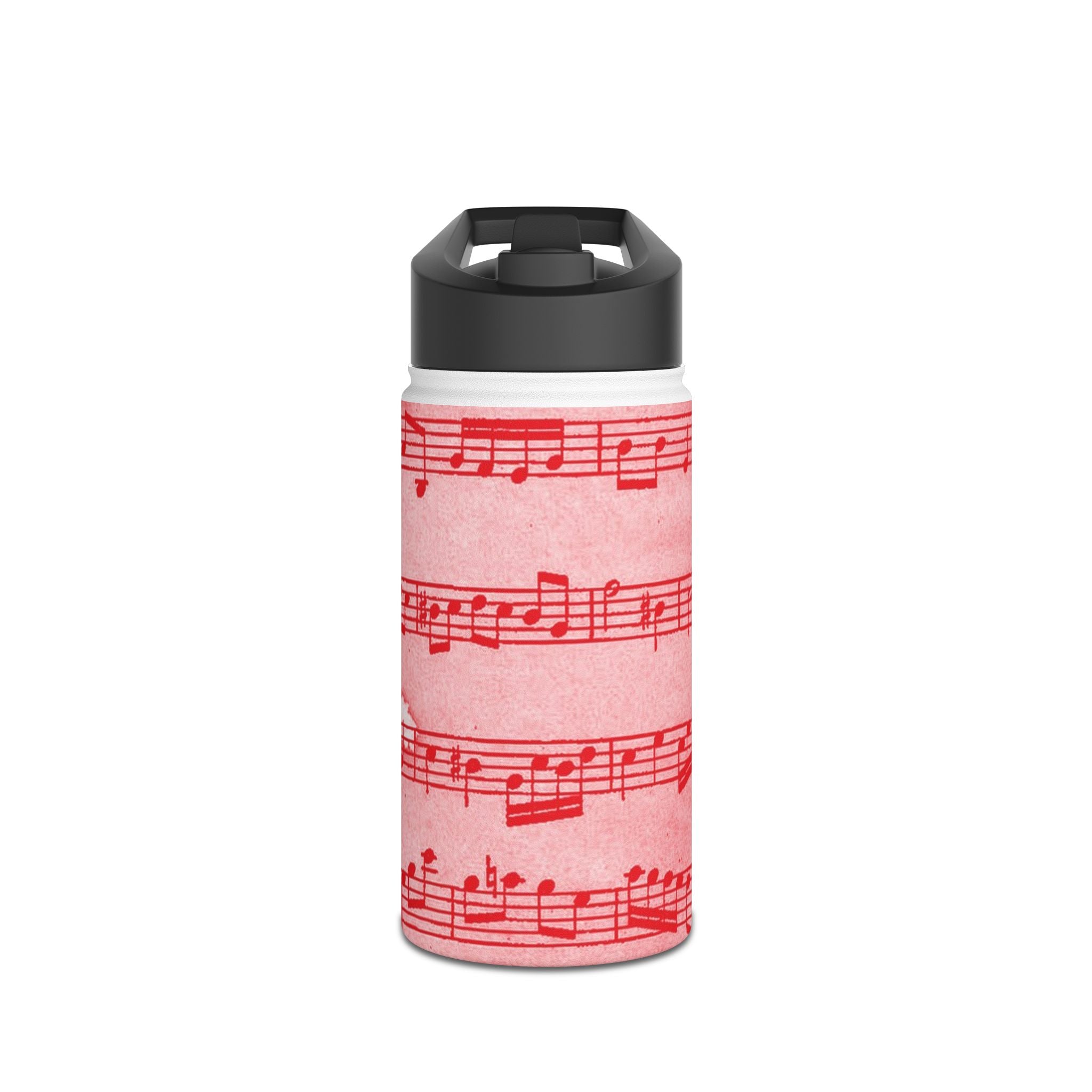 Drip Spill Type Beat Sheet Music Red Stainless Steel Water Bottle, Standard Lid, Artsulli - Art is Long, Life is Short, Mug, Size, 12oz, Color, White, , , 13157502588087693259