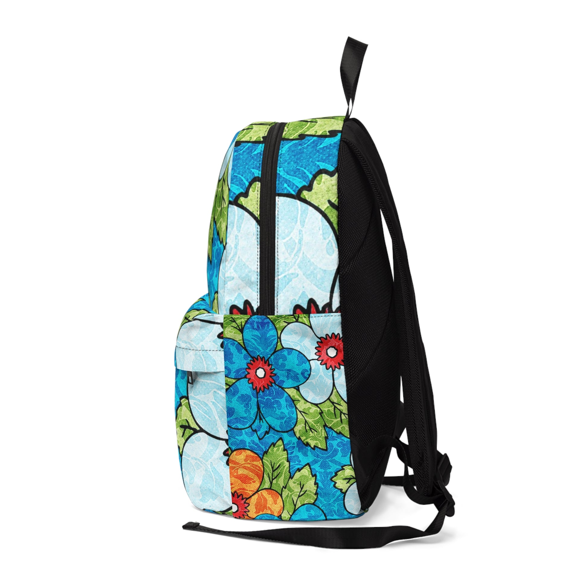 Blue Orange Groovy Unisex Classic Backpack, Artsulli - Art is Long, Life is Short, Bags, , , , , , , 