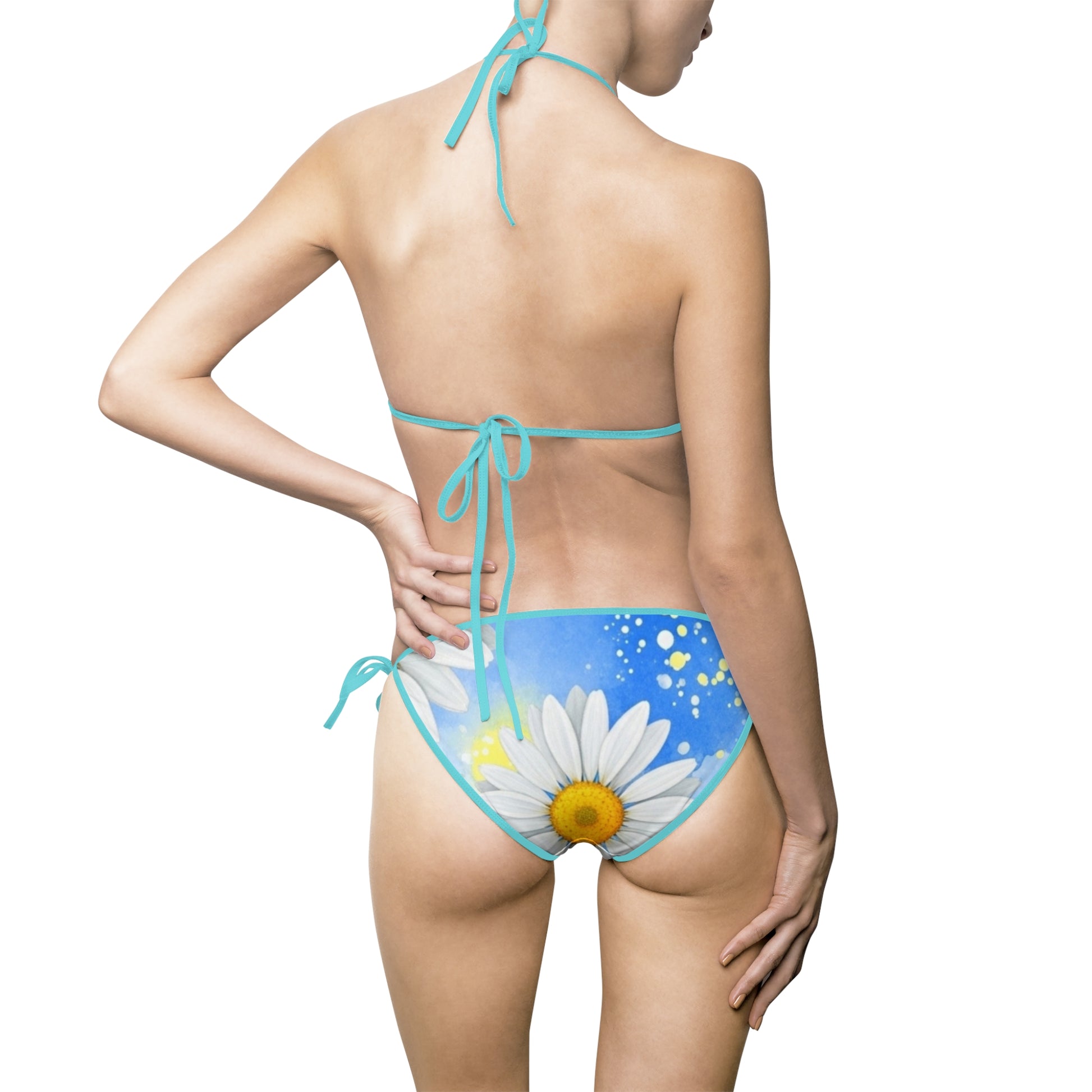 Daisies Women's Bikini Swimsuit (AOP), Artsulli - Art is Long, Life is Short, All Over Prints, , , , , , , 