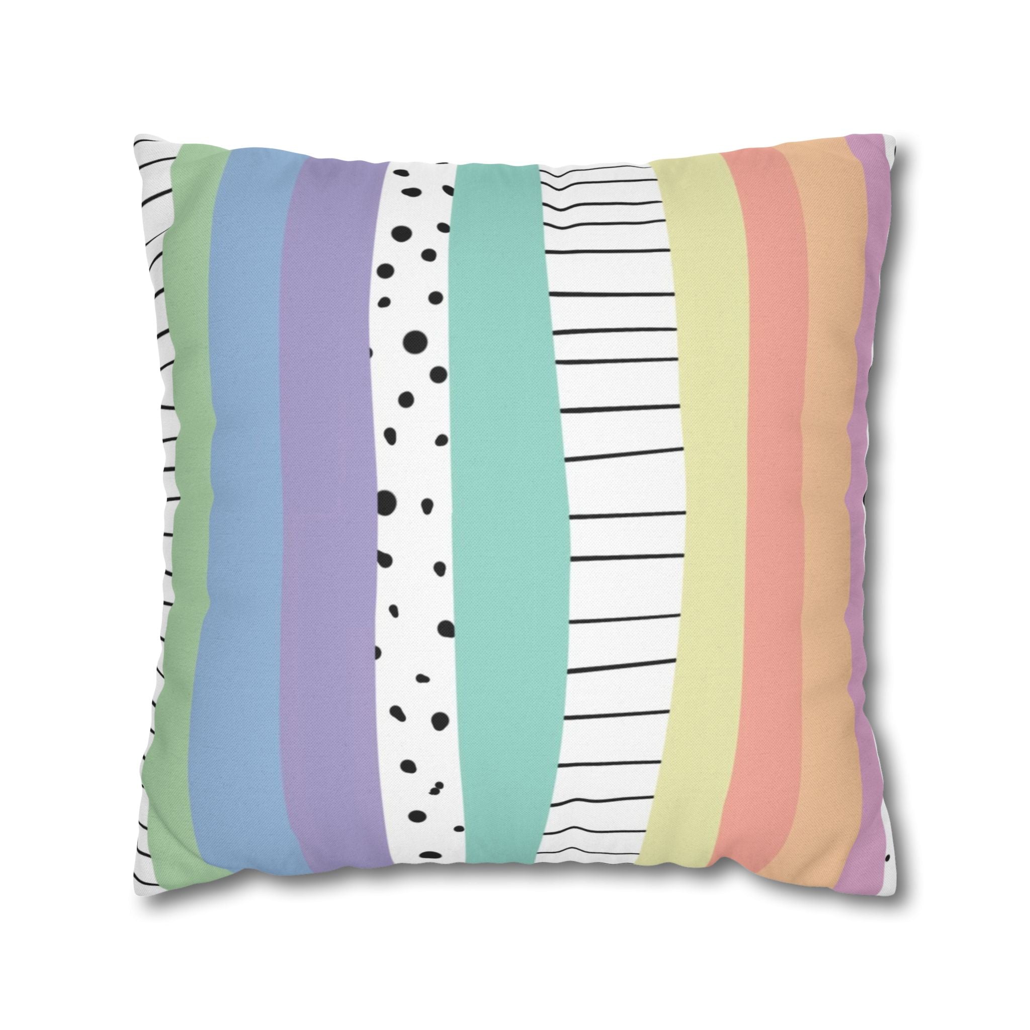 Spun Polyester Square Pillowcase, Artsulli - Art is Long, Life is Short, Home Decor, Size, 20" × 20", , , , , 28465070576914462361