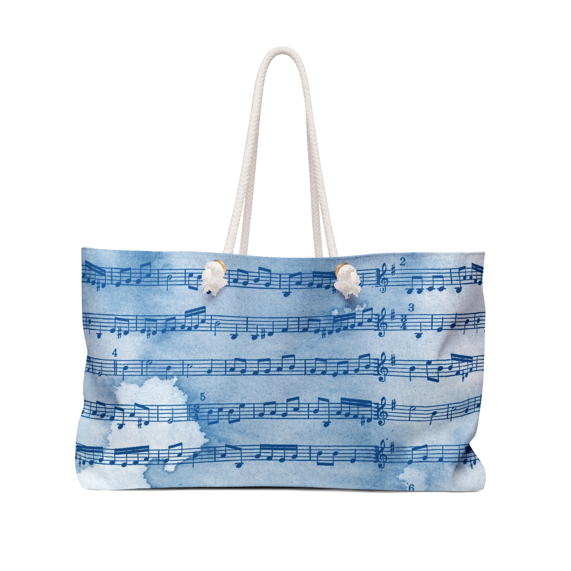 Drip Spill Type Beat Sheet Music Blue Weekender Bag, Artsulli - Art is Long, Life is Short, Bags, Size, 24" × 13", , , , , 27474498361129349356