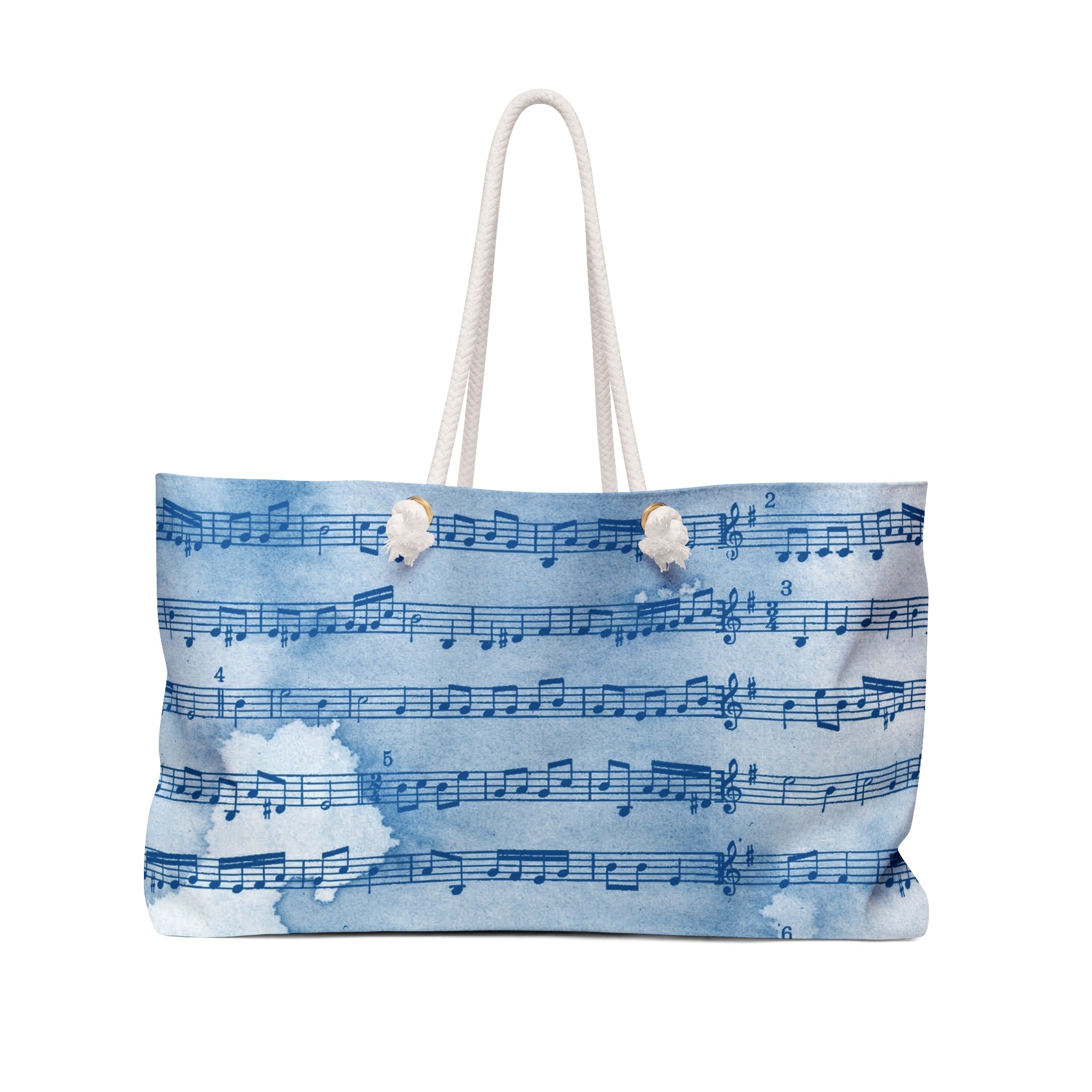 Drip Spill Type Beat Sheet Music Blue Weekender Bag, Artsulli - Art is Long, Life is Short, Bags, Size, 24" × 13", , , , , 27474498361129349356