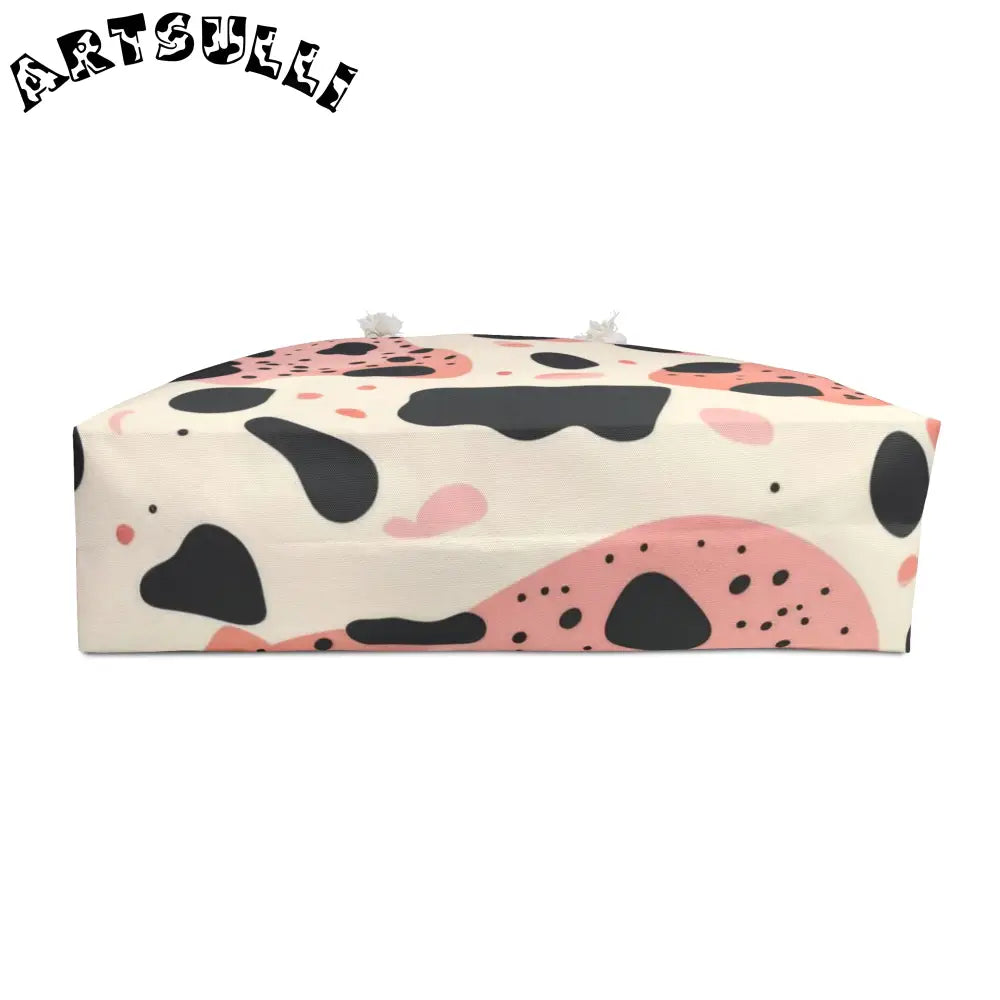 JAKKOUTTHEBXX Pink Cow Print Oversized Weekender Tote 2025