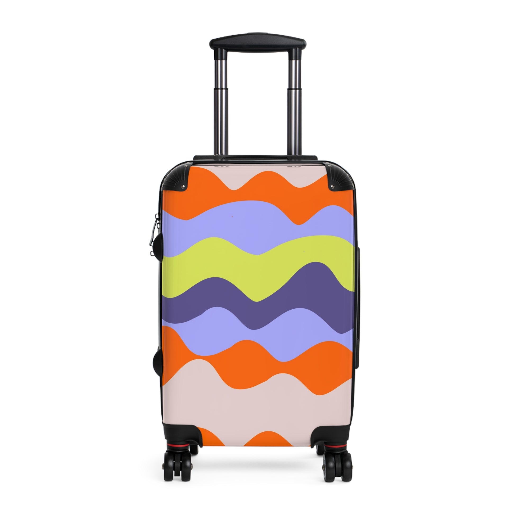Waves Red and Blue Suitcase, Artsulli - Art is Long, Life is Short, Bags, Size, Small, Color, Black, , , 20326779308279843683