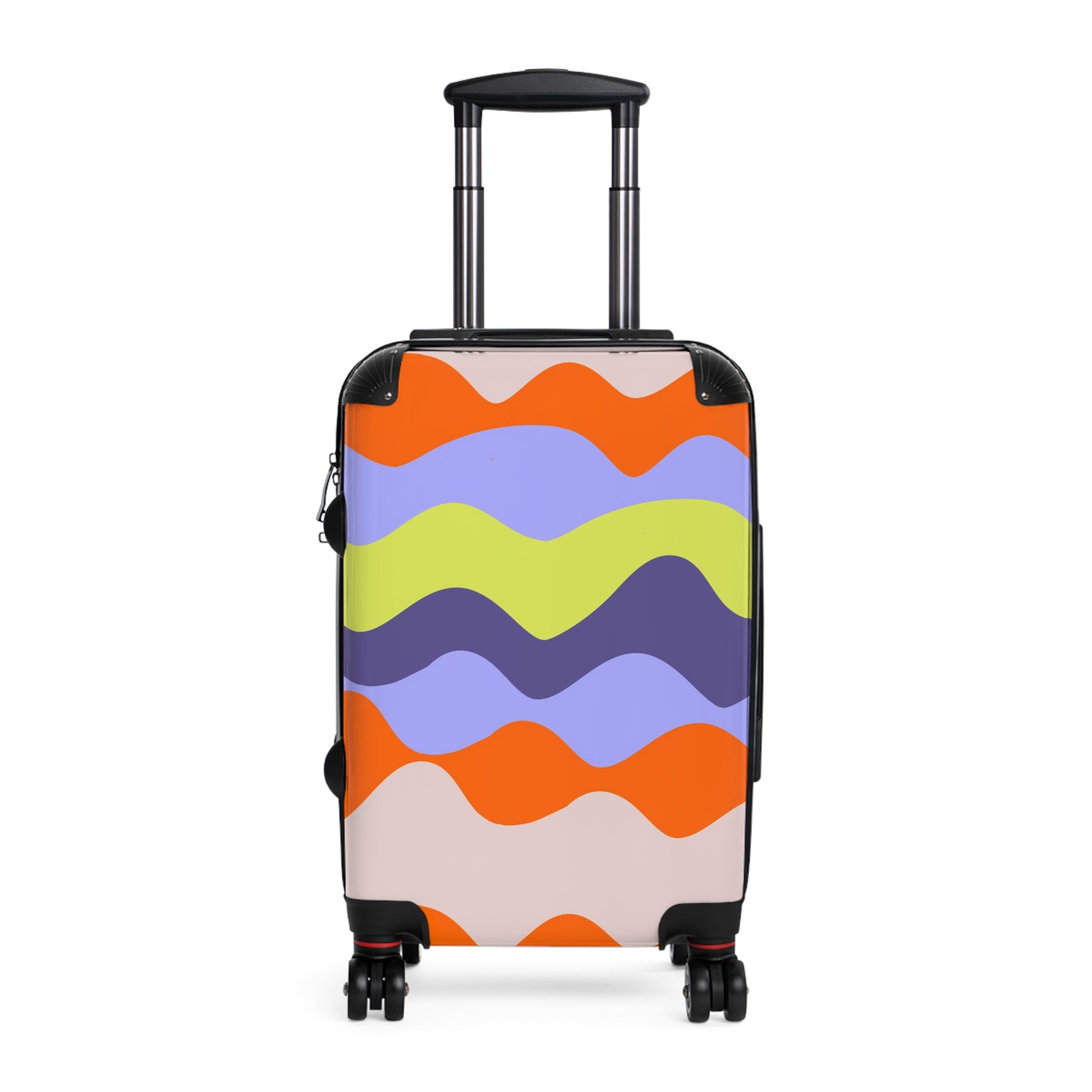 Waves Red and Blue Suitcase, Artsulli - Art is Long, Life is Short, Bags, Size, Small, Color, Black, , , 20326779308279843683