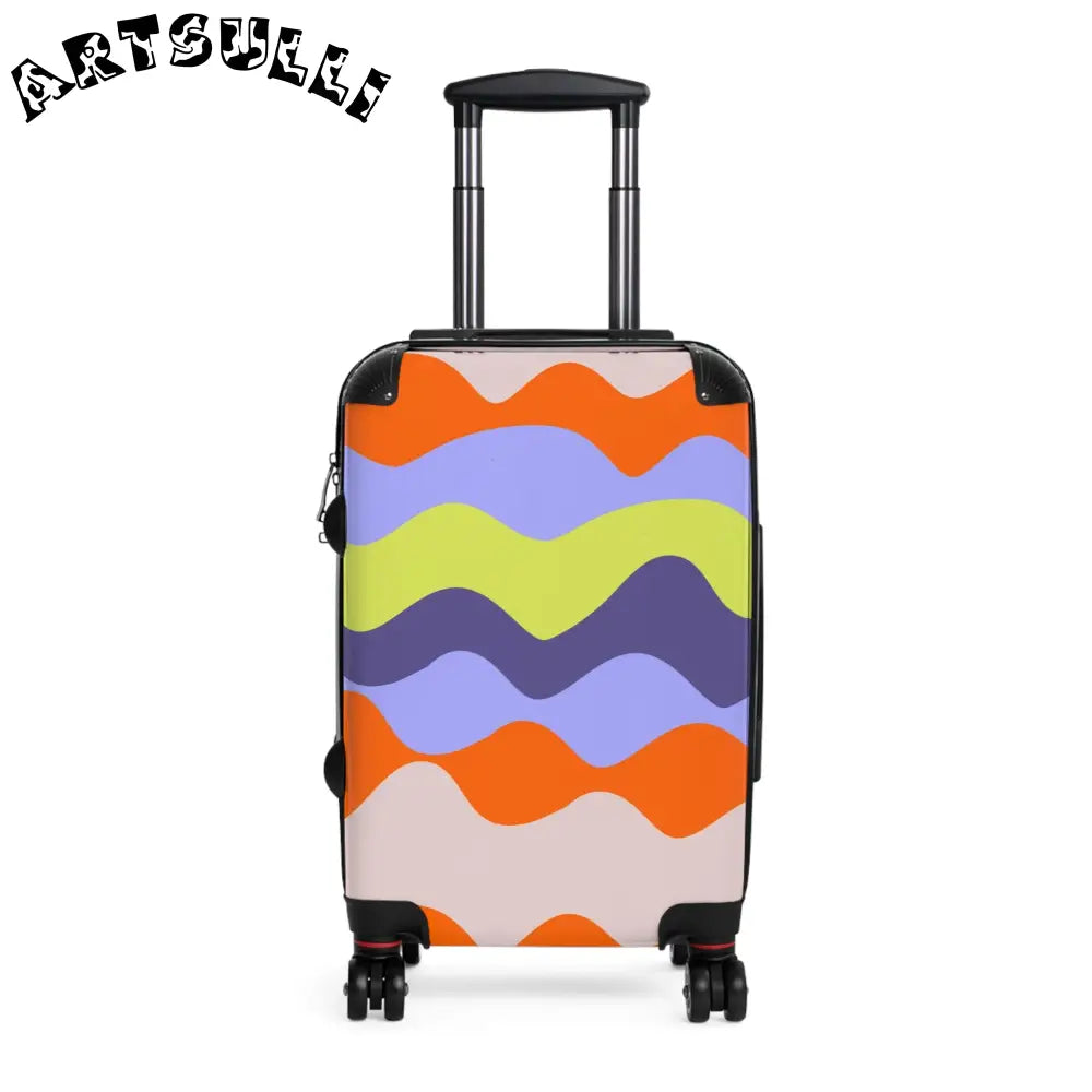JAKKOUTTHEBXX Waves Red and Blue Suitcase JAKKOUTTHEBXX Artsulli