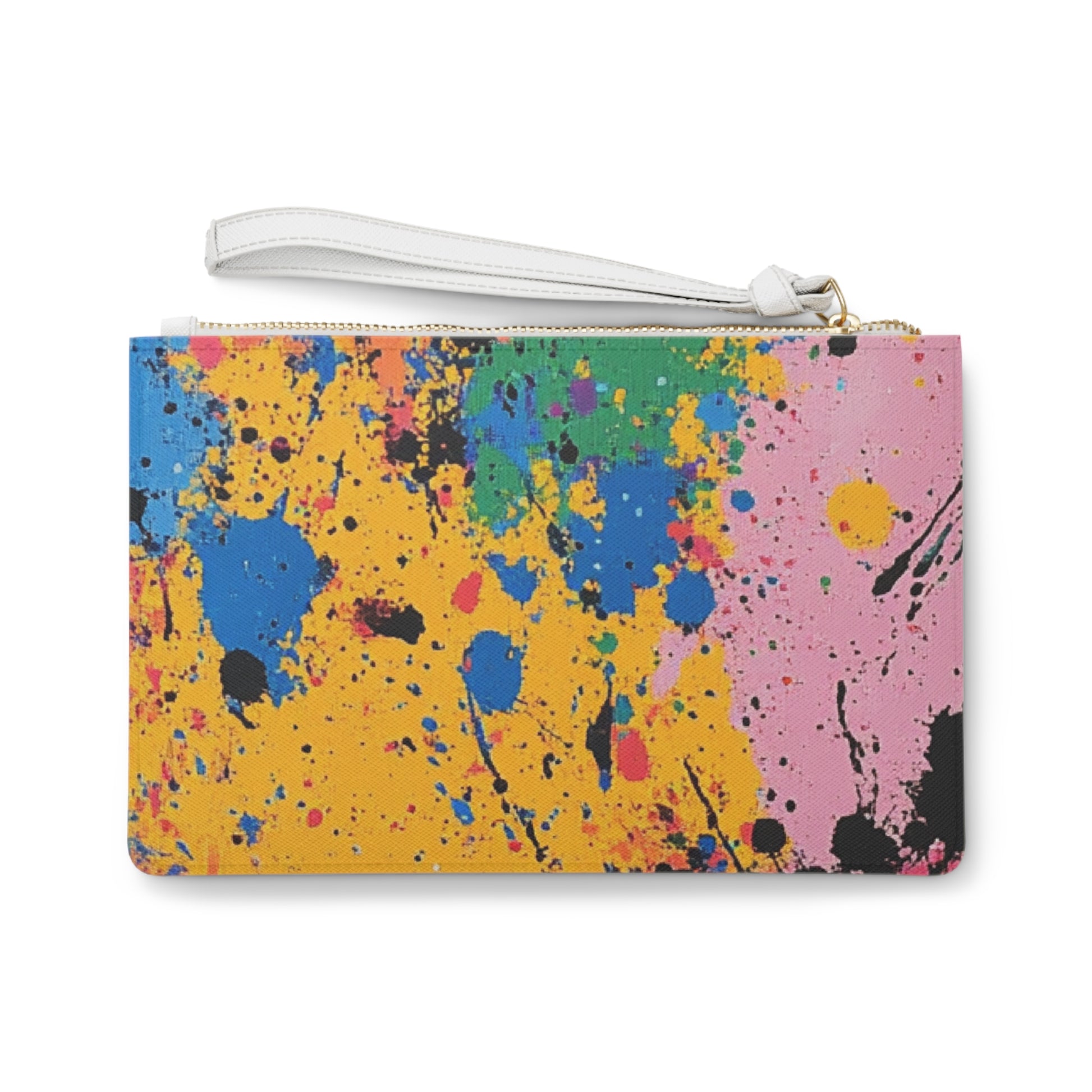 The Colors Of Paint Splatter Clutch Bag, Artsulli - Art is Long, Life is Short, Bags, , , , , , , 