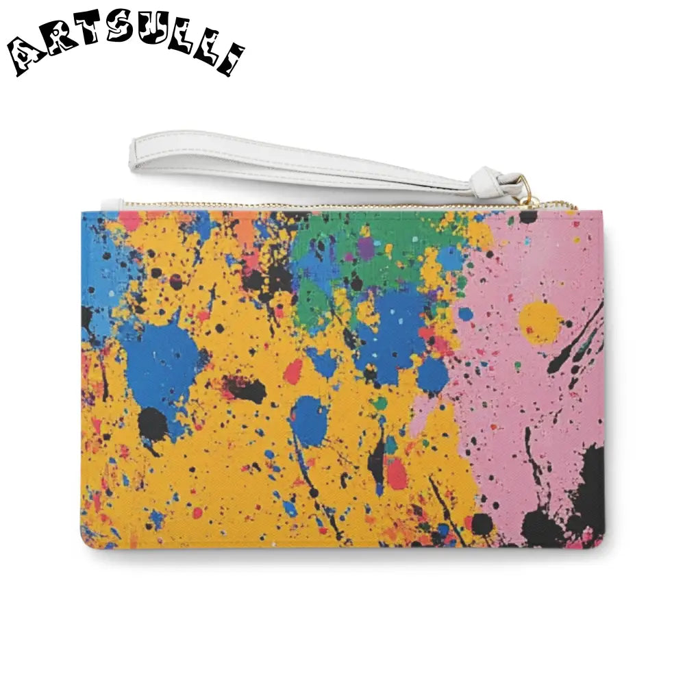 JAKKOUTTHEBXX The Colors Of Paint Splatter Clutch Bag JAKKOUTTHEBXX