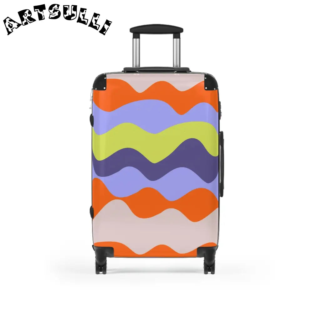 JAKKOUTTHEBXX Waves Red and Blue Suitcase JAKKOUTTHEBXX Artsulli