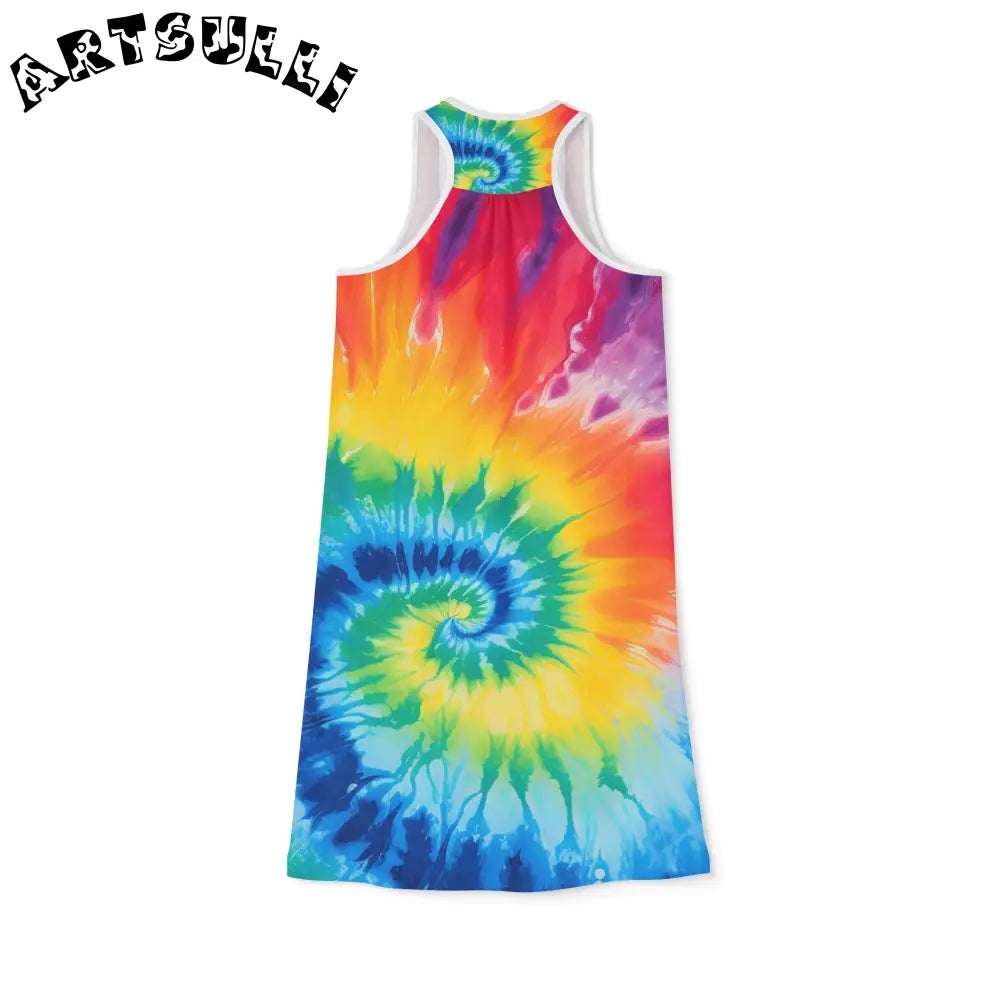 JAKKOUTTHEBXX Rainbow Tie-Dye Tank Dress 2025
