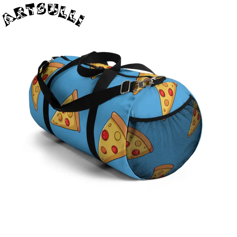 JAKKOUTTHEBXX Blue Pizza Dreamscape Duffel Bag JAKKOUTTHEBXX
