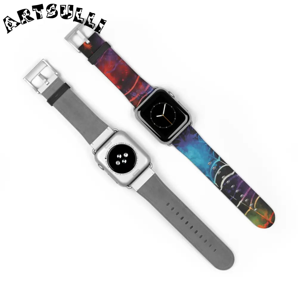 JAKKOUTTHEBXX Spider Web Faux Leather Watch Band 2025