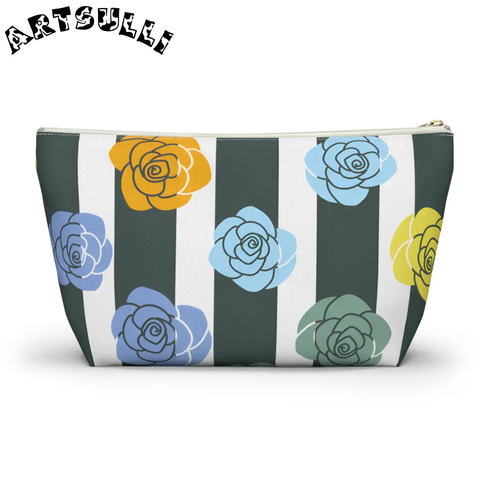 JAKKOUTTHEBXX Stripes x Roses II Black and White Accessory Pouch w