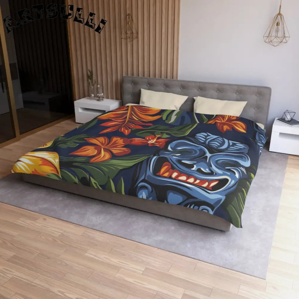 JAKKOUTTHEBXX Tropical Tiki Mask Duvet Cover 2025