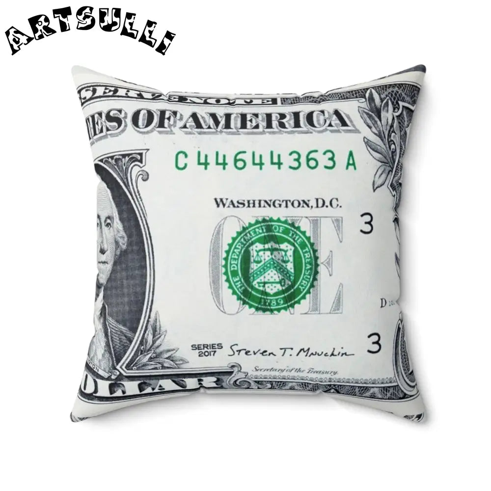 JAKKOUTTHEBXX Dollar Bill Statement Indoor Pillow 2025
