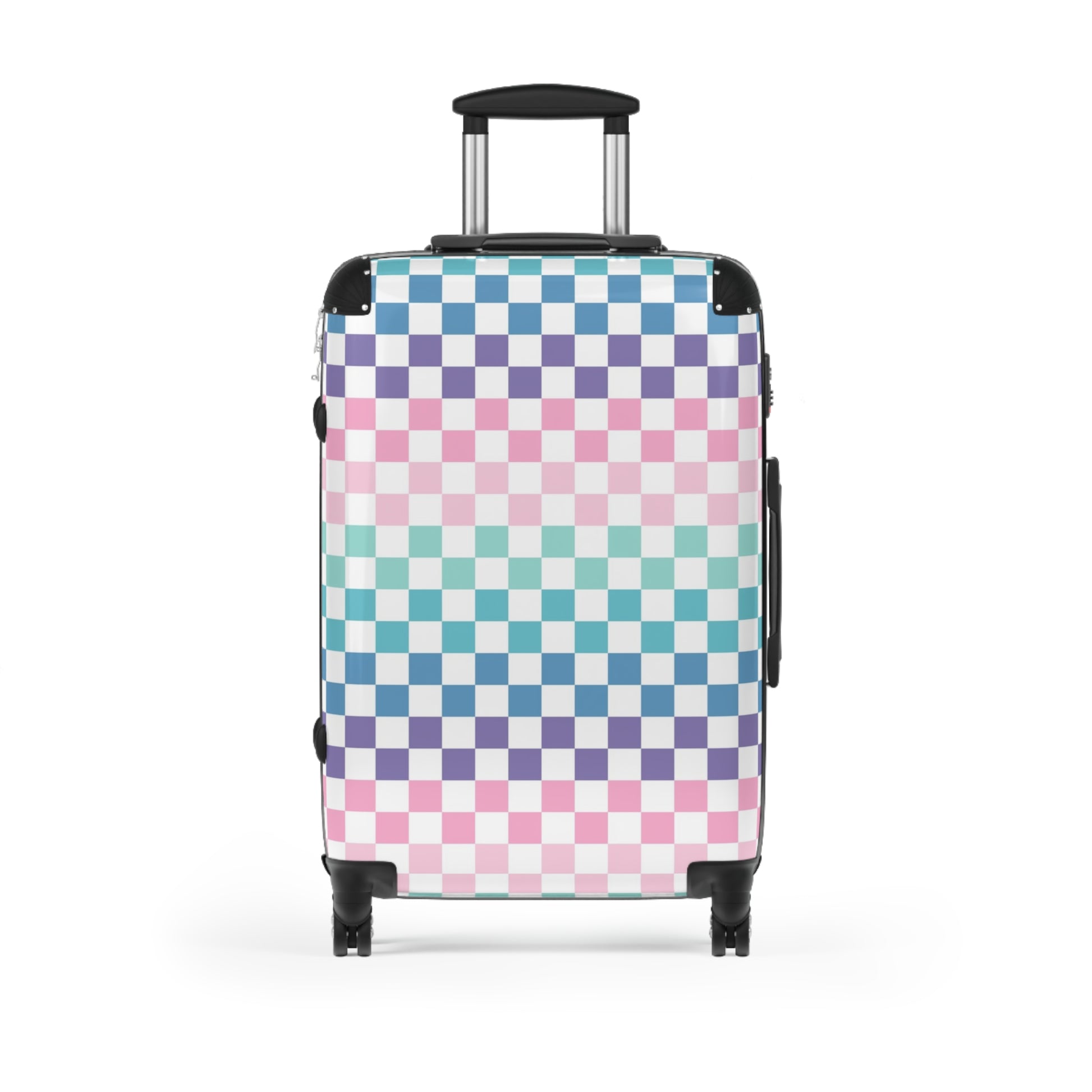 Vaporwave Rainbow  Checkerboard Multi-Color Suitcase, Artsulli - Art is Long, Life is Short, Bags, Size, Medium, Color, Black, , , 23799417941648624559