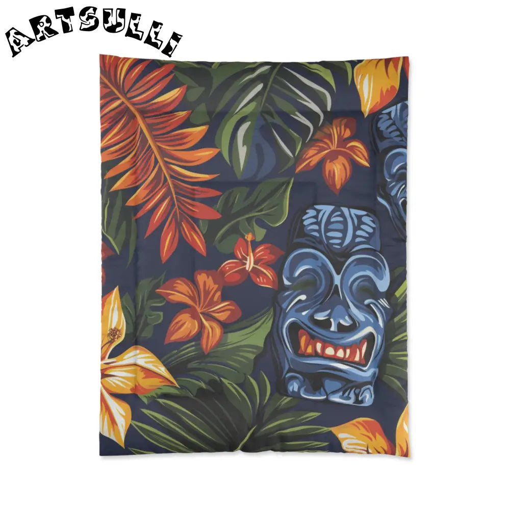 JAKKOUTTHEBXX Tropical Hibiscus and Tiki Comforter 2025