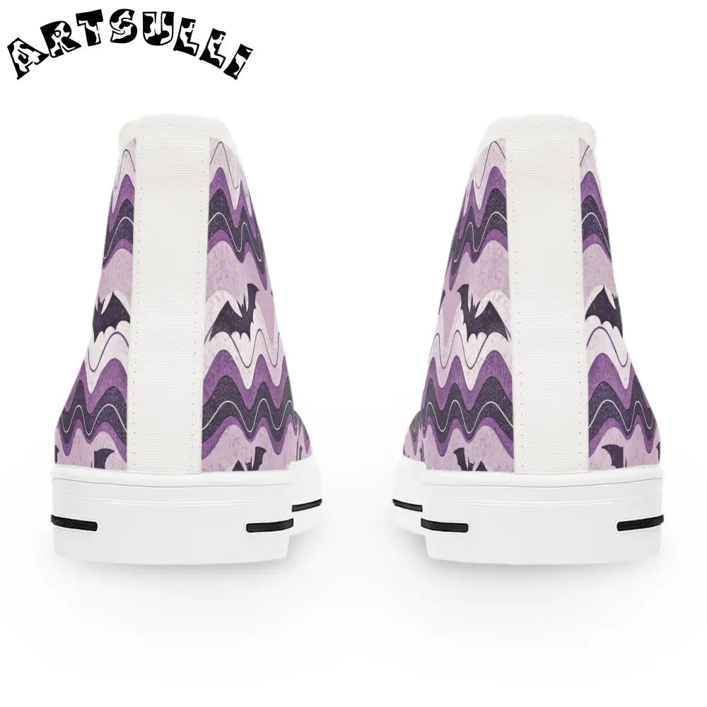 JAKKOUTTHEBXX Bat Wave Purple Women’s High Top Sneakers