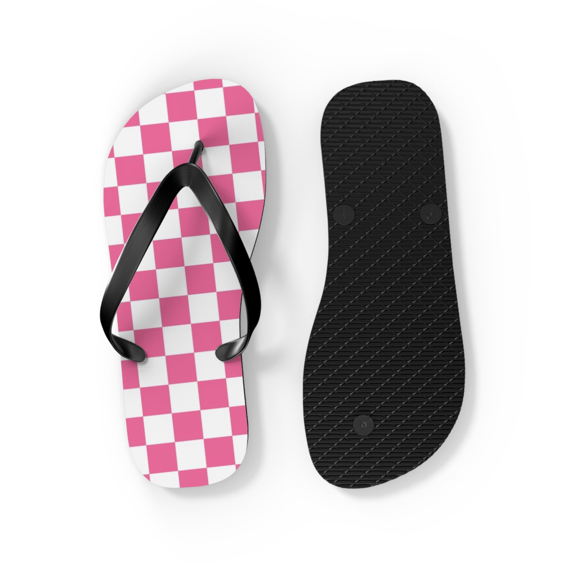 Yuyushiki Pink Check Flip Flops, Artsulli - Art is Long, Life is Short, Shoes, , , , , , , 