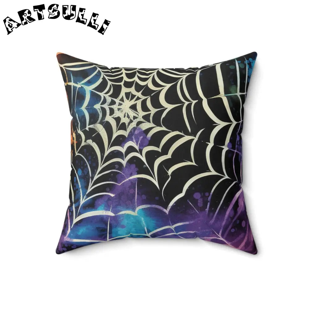 JAKKOUTTHEBXX Colorful Spiderweb Throw Pillow 2025