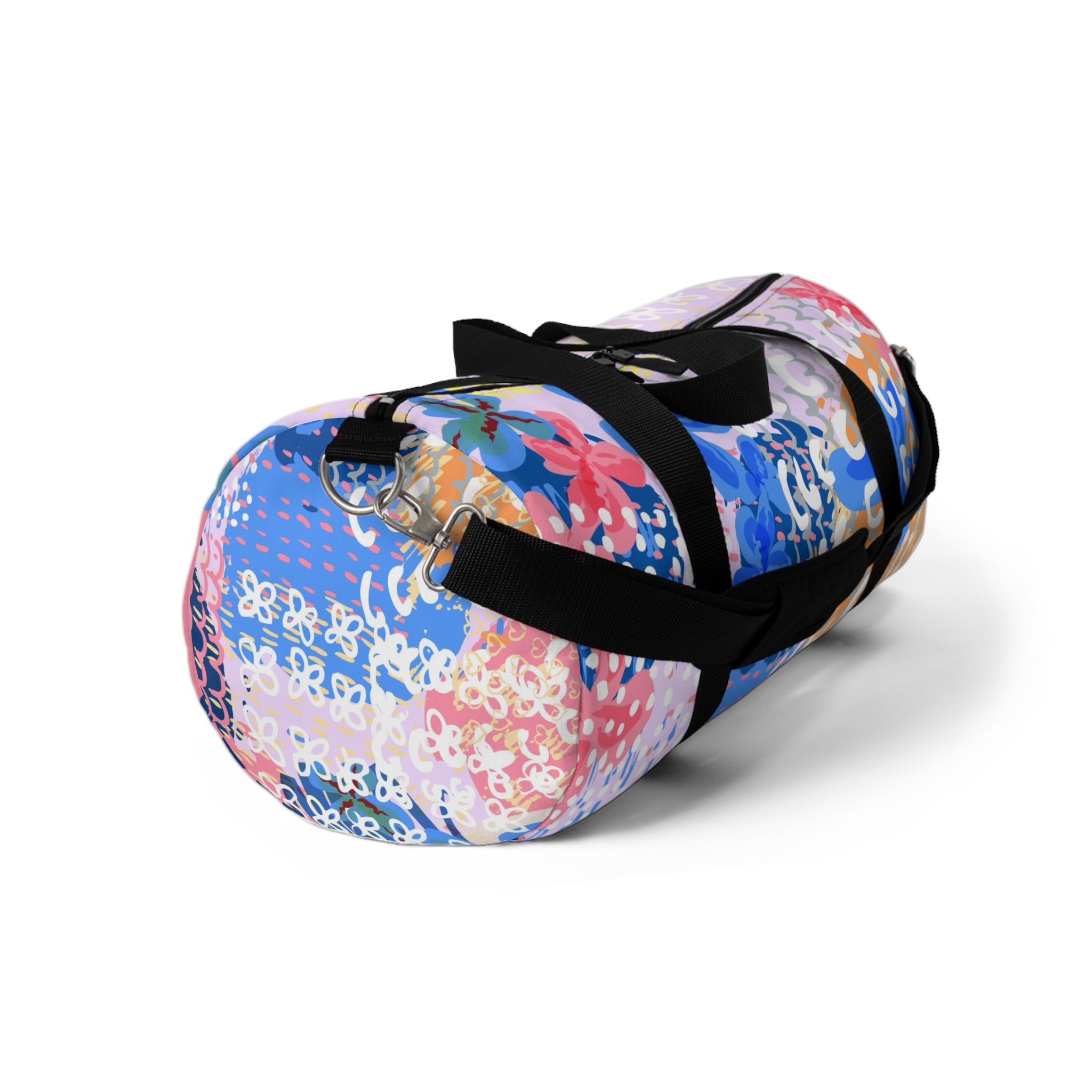 Flowers x Doodles x Hearts II Multi-Color Duffel Bag, Artsulli - Art is Long, Life is Short, Bags, , , , , , , 