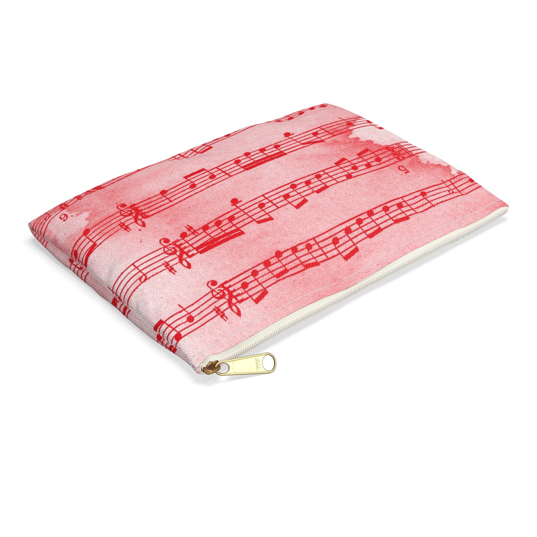 Drip Spill Type Beat Sheet Music Red Accessory Pouch, Artsulli - Art is Long, Life is Short, Bags, , , , , , , 