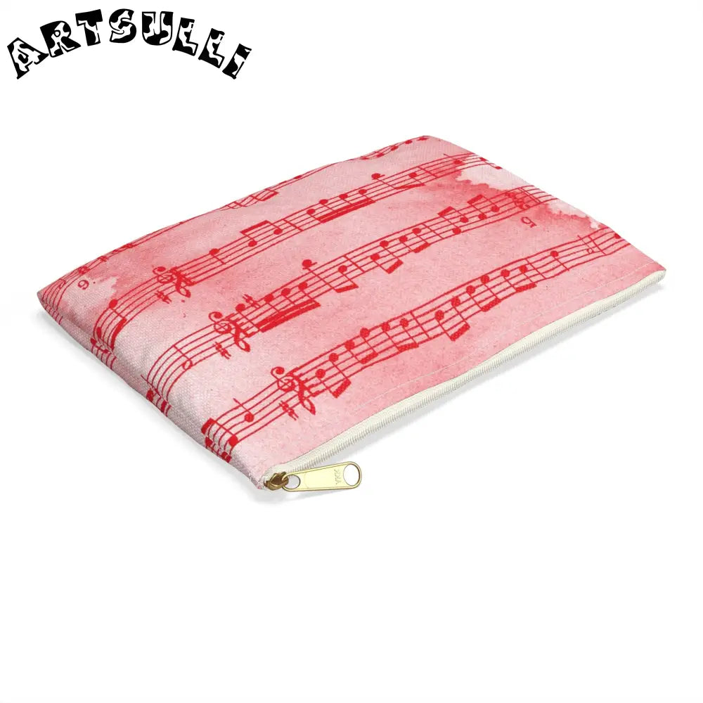 JAKKOUTTHEBXX Red Musical Note Zippered Pouch 2025