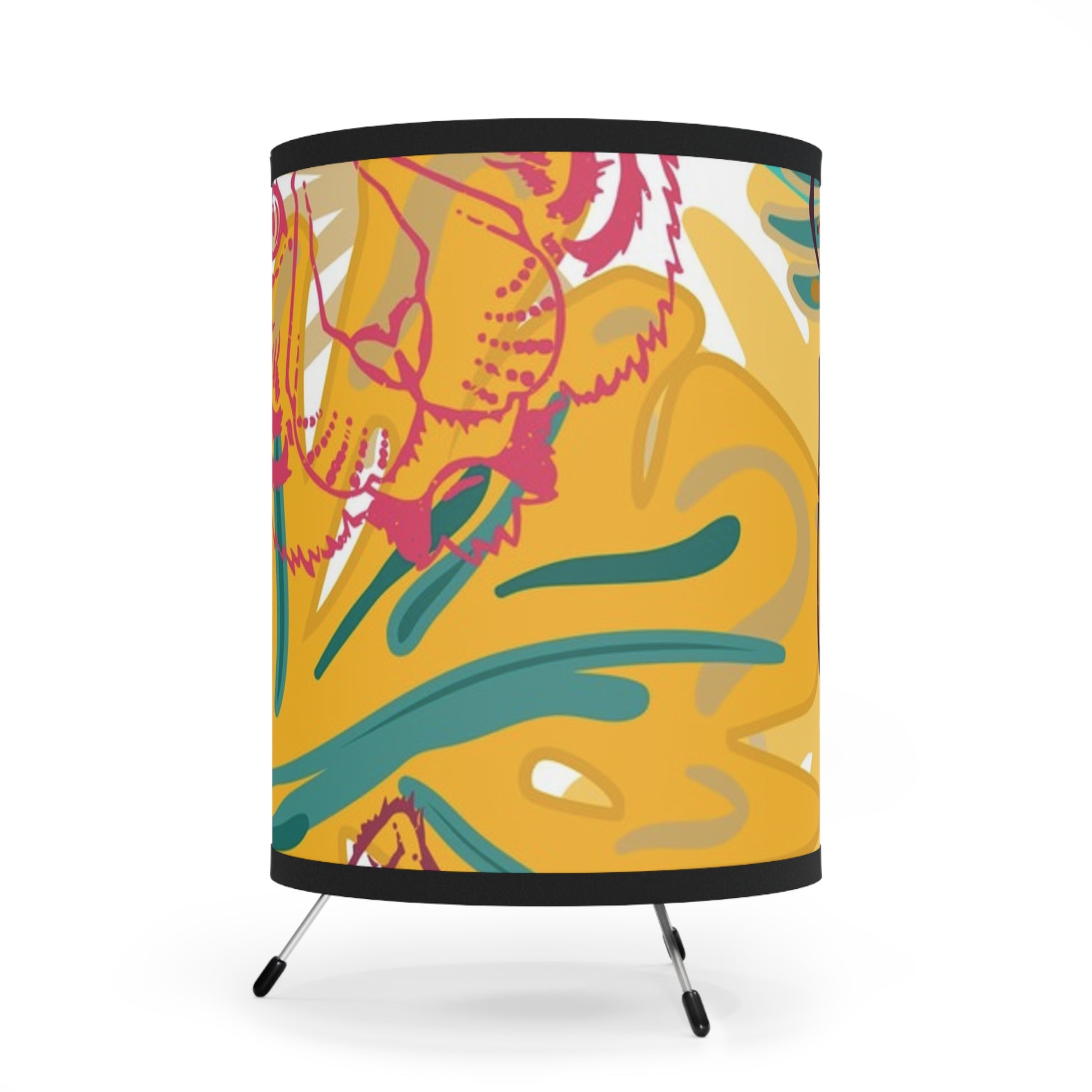 Tropical Jungle Tigers Brown and Green Tripod Lamp with High-Res Printed Shade, US\CA plug, Artsulli - Art is Long, Life is Short, Home Decor, , , , , , , 