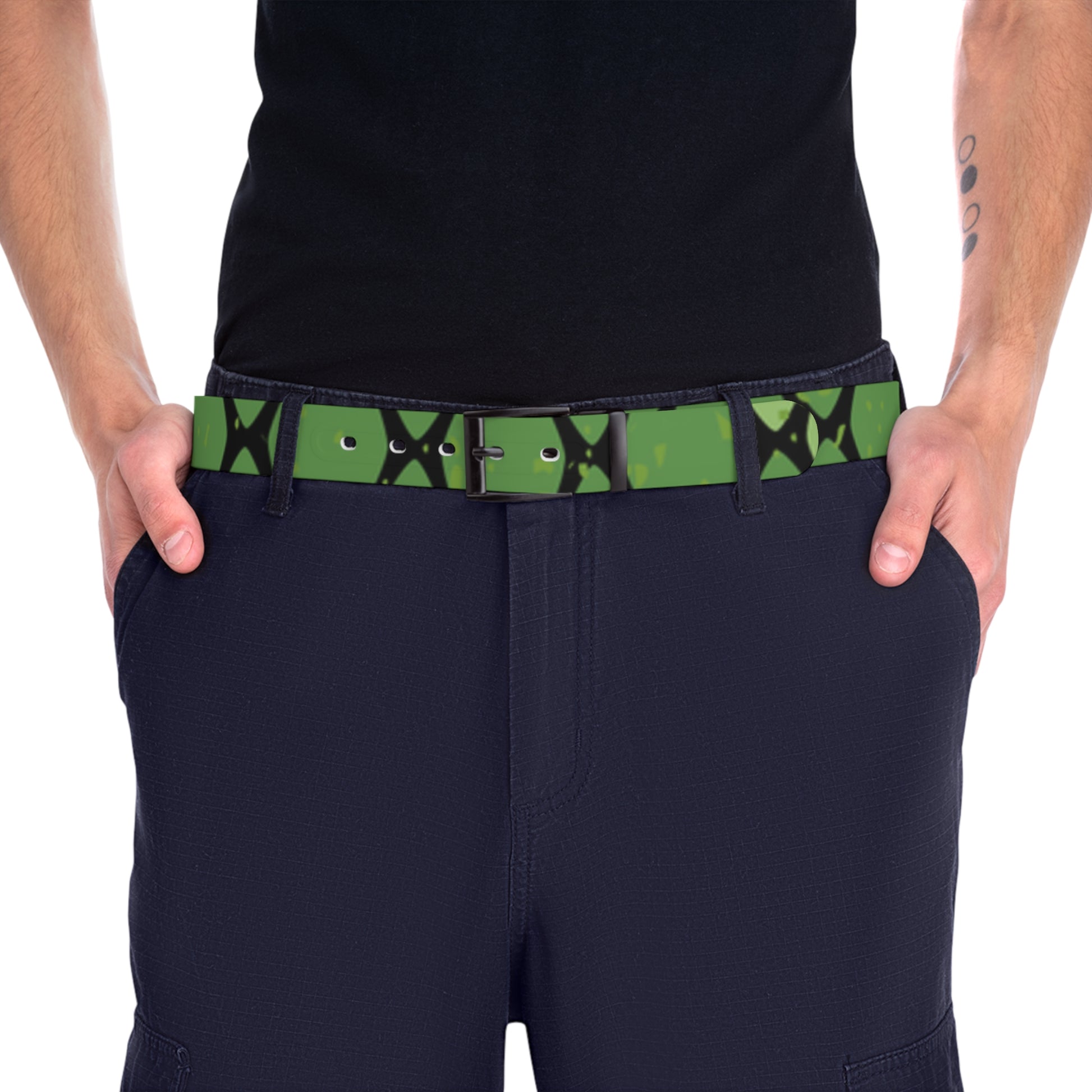 Snake Skin Green and Black Belt, Artsulli - Art is Long, Life is Short, Accessories, , , , , , , 