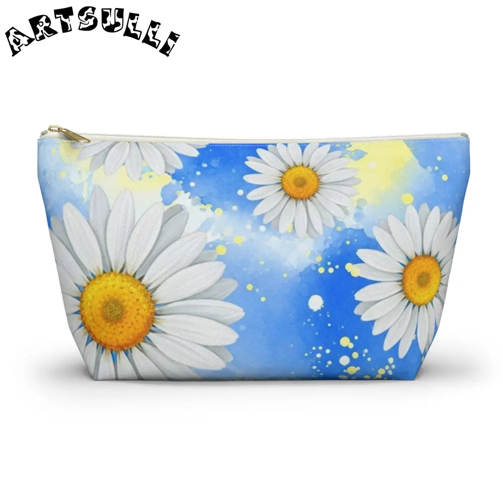 JAKKOUTTHEBXX Daisies Accessory Pouch w T-bottom JAKKOUTTHEBXX