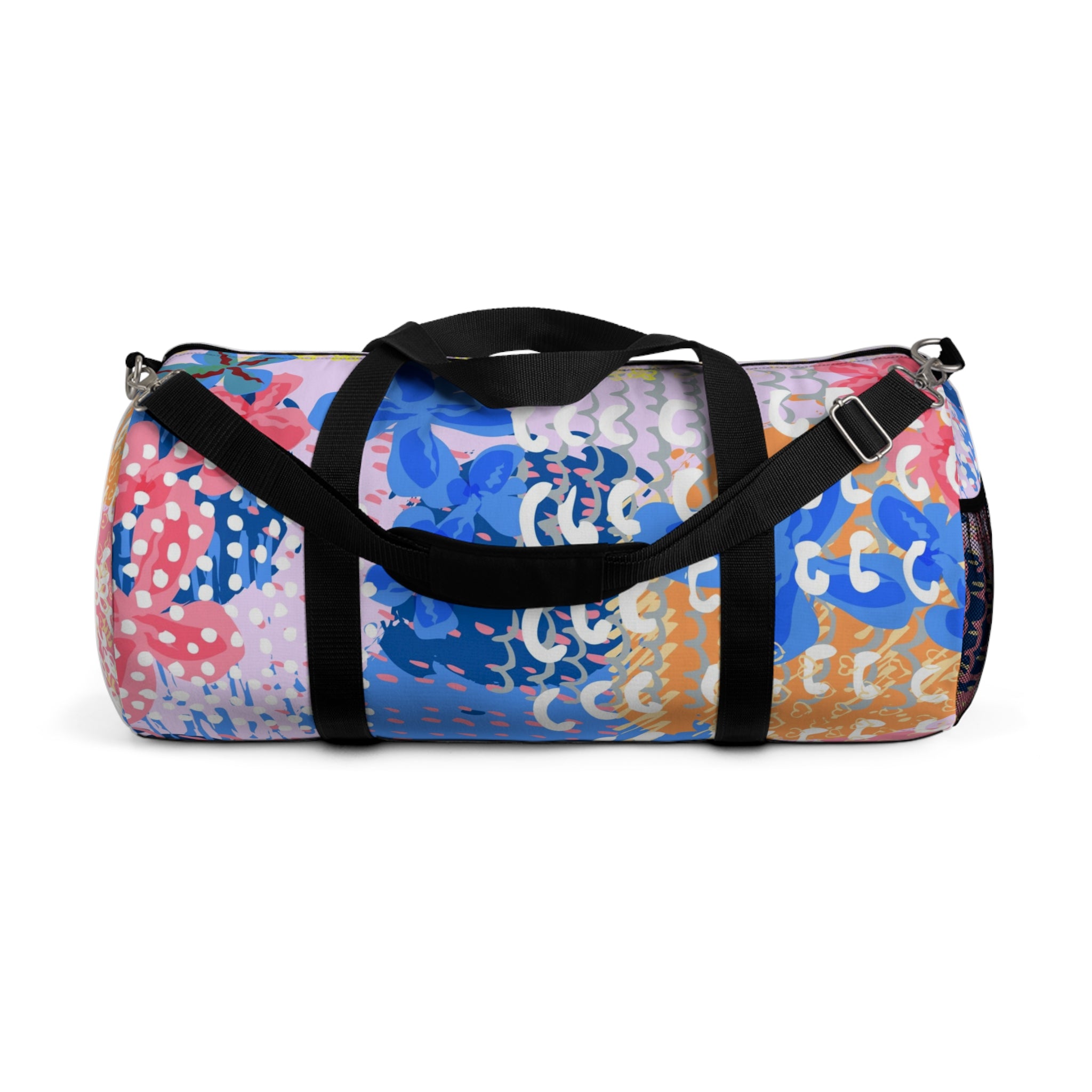 Flowers x Doodles x Hearts II Multi-Color Duffel Bag, Artsulli - Art is Long, Life is Short, Bags, Size, Large, , , , , 97342304239791930953