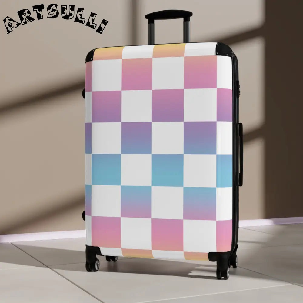 JAKKOUTTHEBXX Vaporwave Check Suitcase JAKKOUTTHEBXX Artsulli - Art