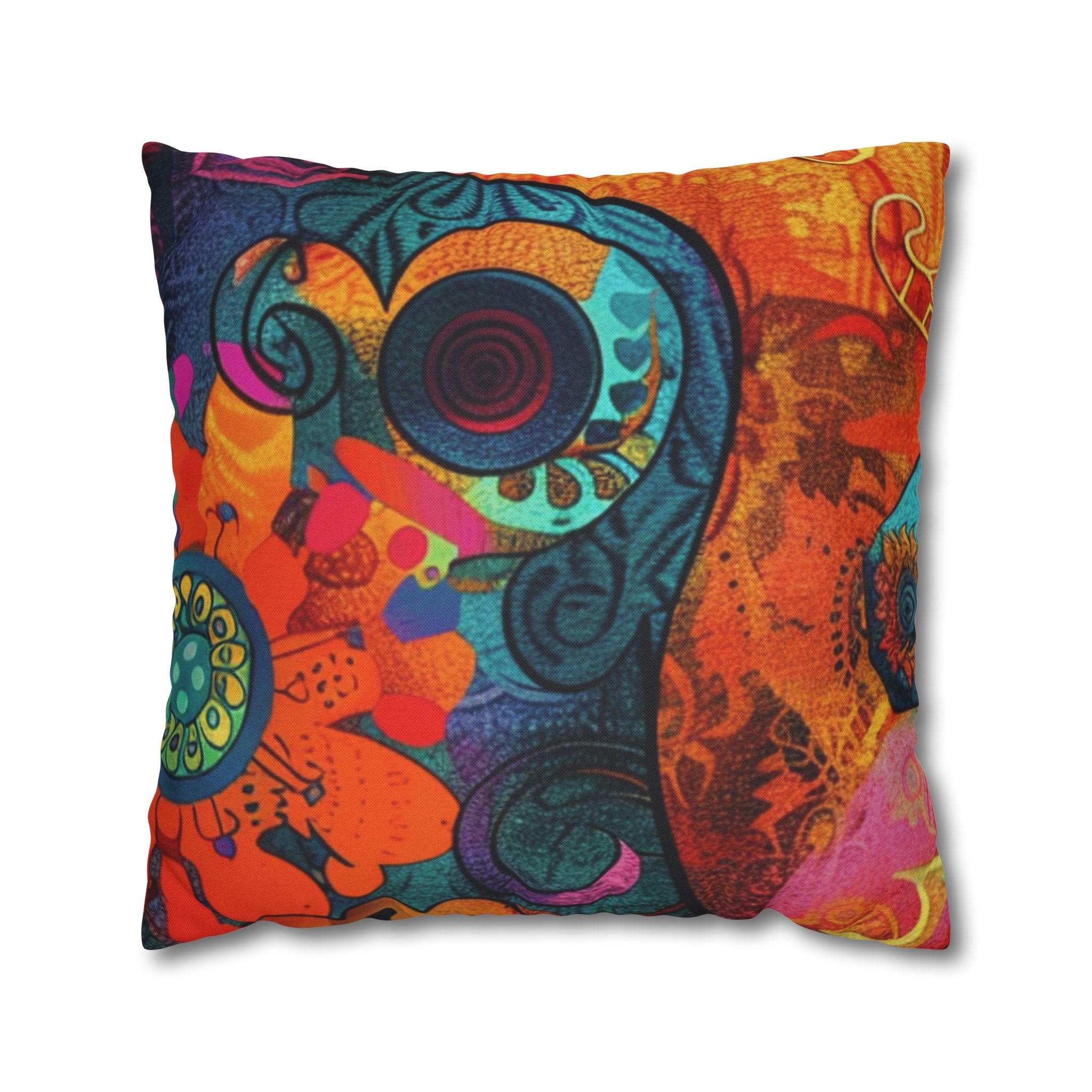 Spun Polyester Square Pillowcase