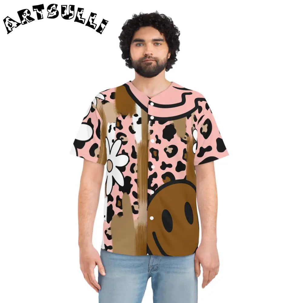 JAKKOUTTHEBXX Sutfin Ghosts Pop Art Men’s Baseball Jersey (AOP)