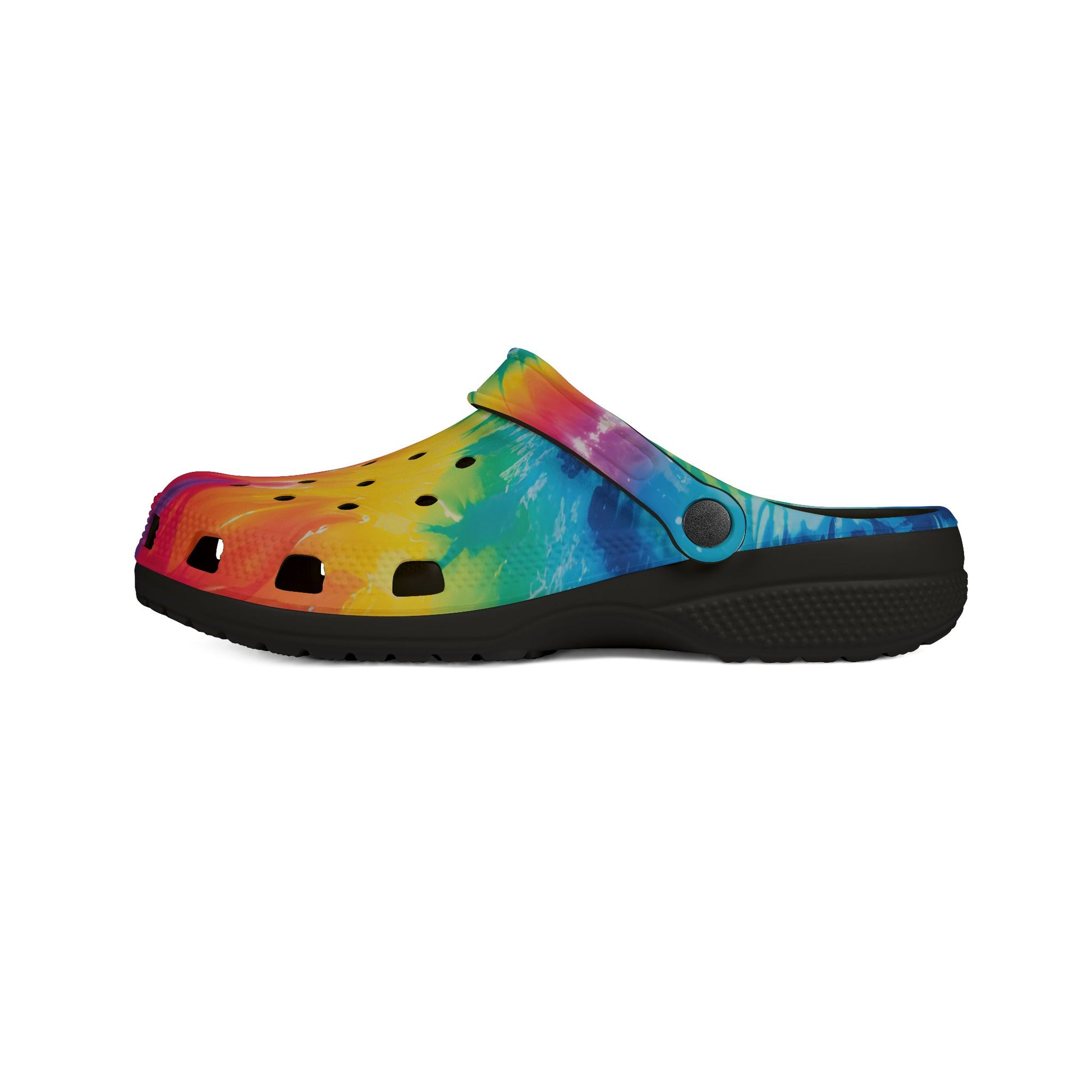 Tie Dye EVA Foam Rubber Shoes (AOP), Artsulli - Art is Long, Life is Short, Shoes, , , , , , , 