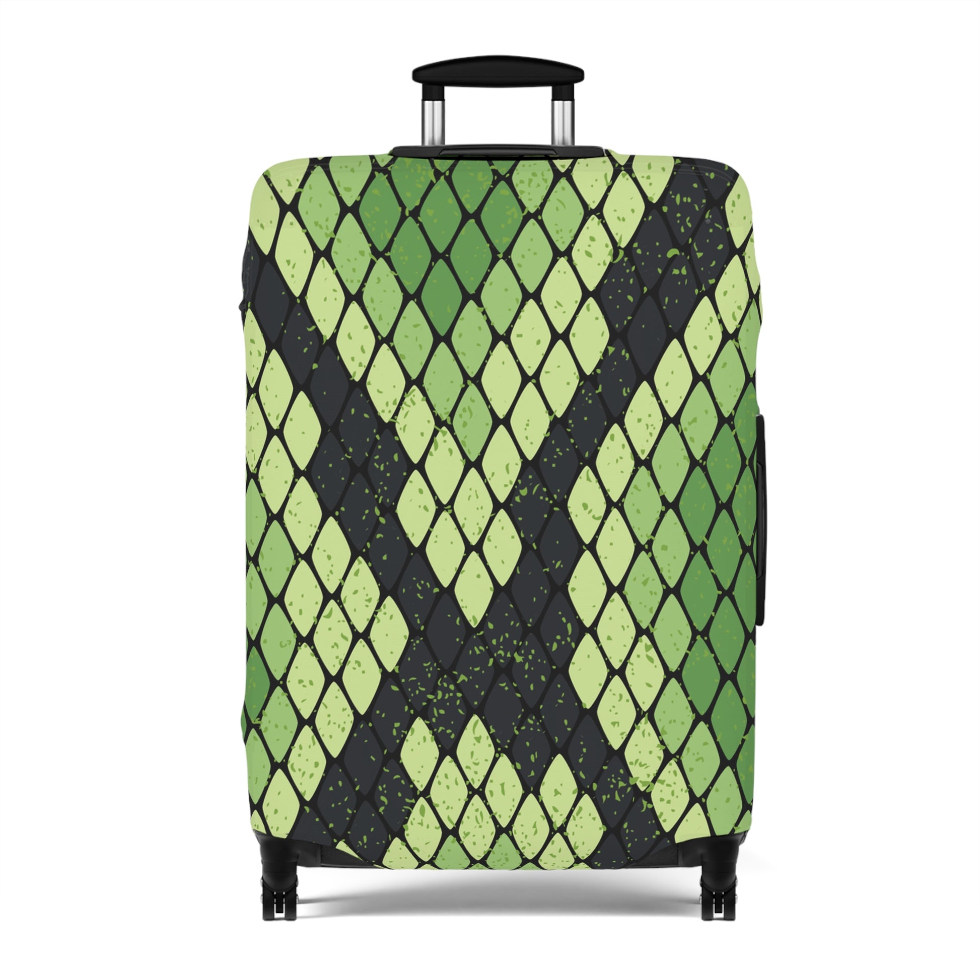 Snake Skin Green and Black Luggage Cover, Artsulli - Art is Long, Life is Short, Accessories, Size, 28'' × 20'', , , , , 11187482502591