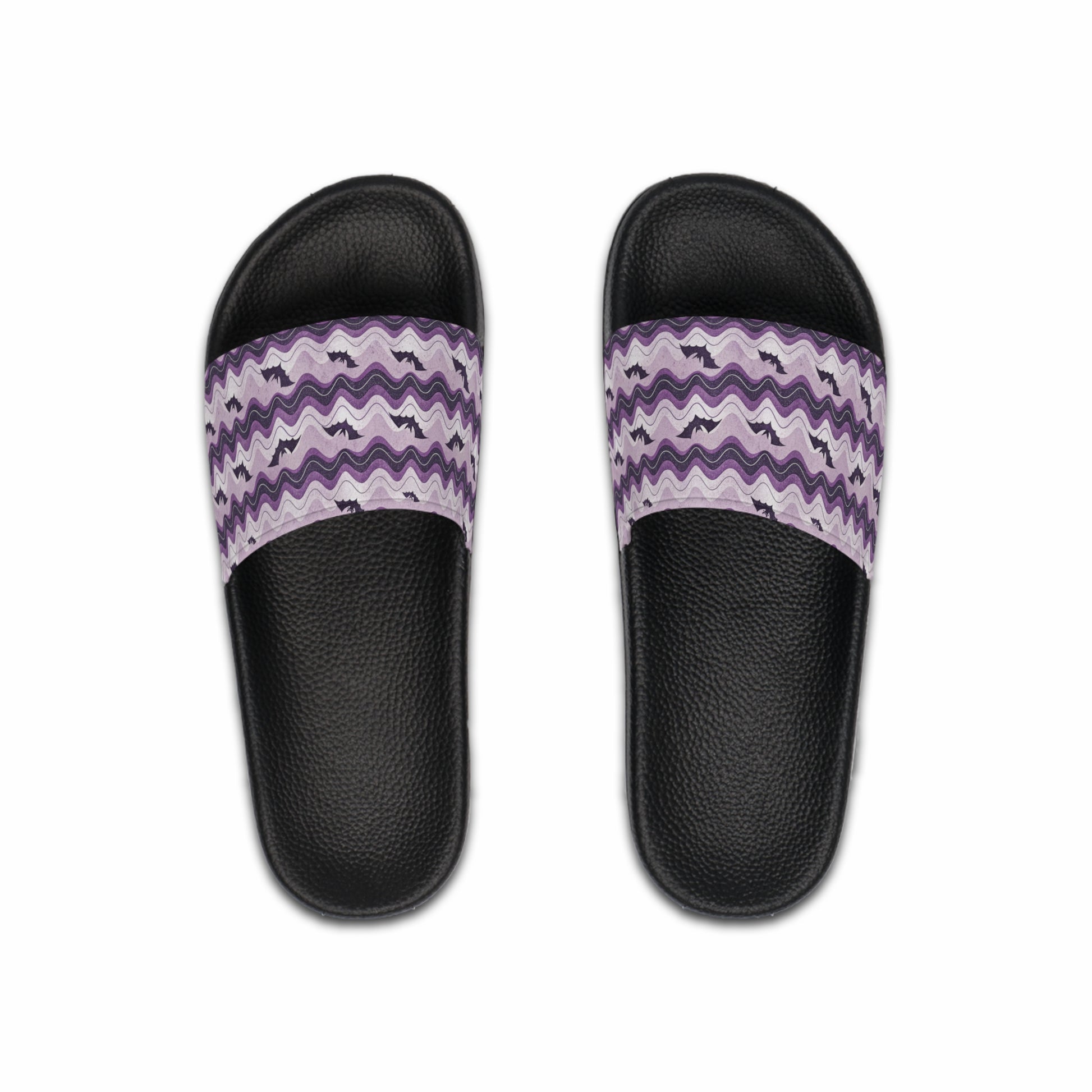 Bat Wave Men's Slide Sandals, Artsulli - Art is Long, Life is Short, Shoes, Color, Black sole, Size, US 6, , , 30538943996187