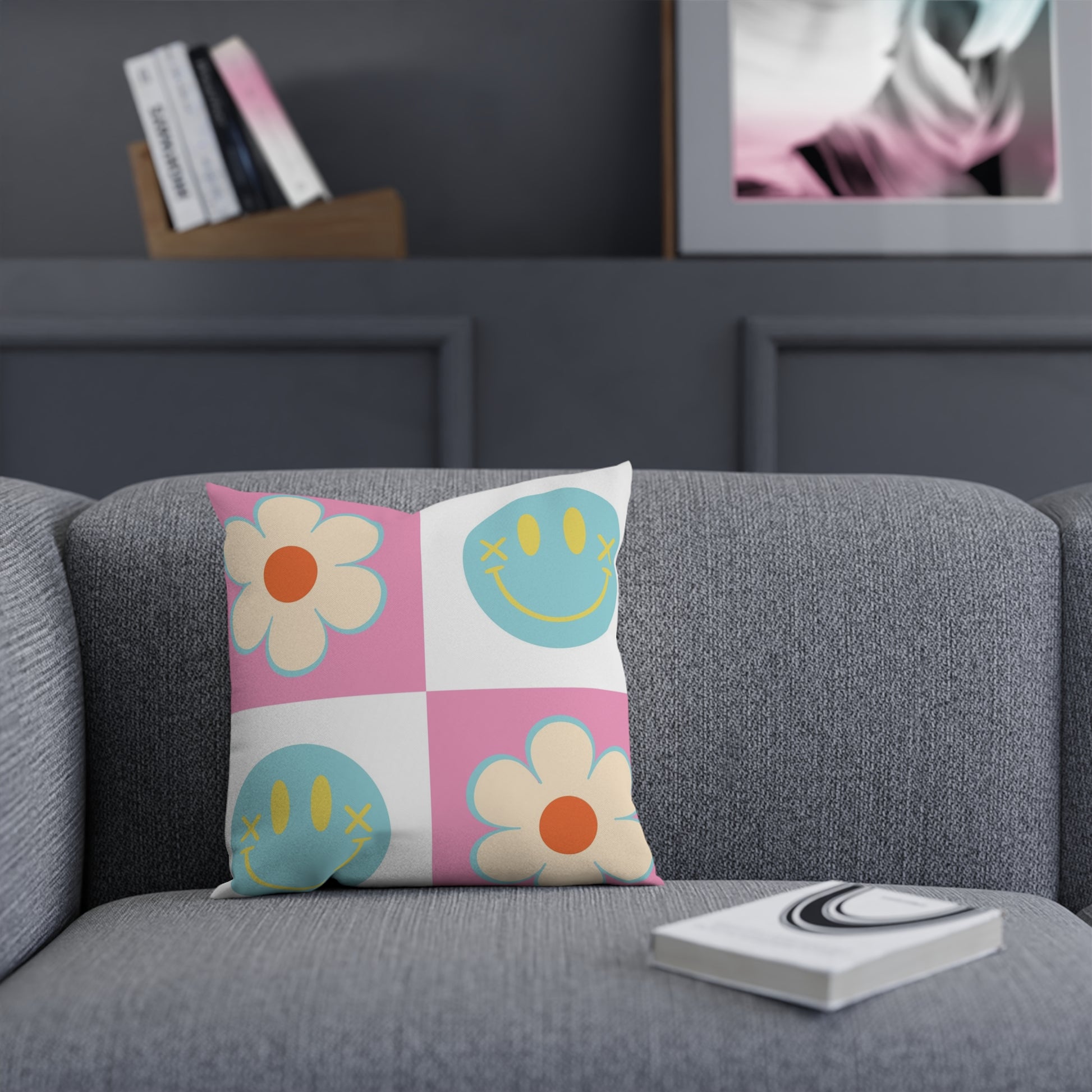 Madotsukis Grin Bloom Cushion, Artsulli - Art is Long, Life is Short, Home Decor, , , , , , , 
