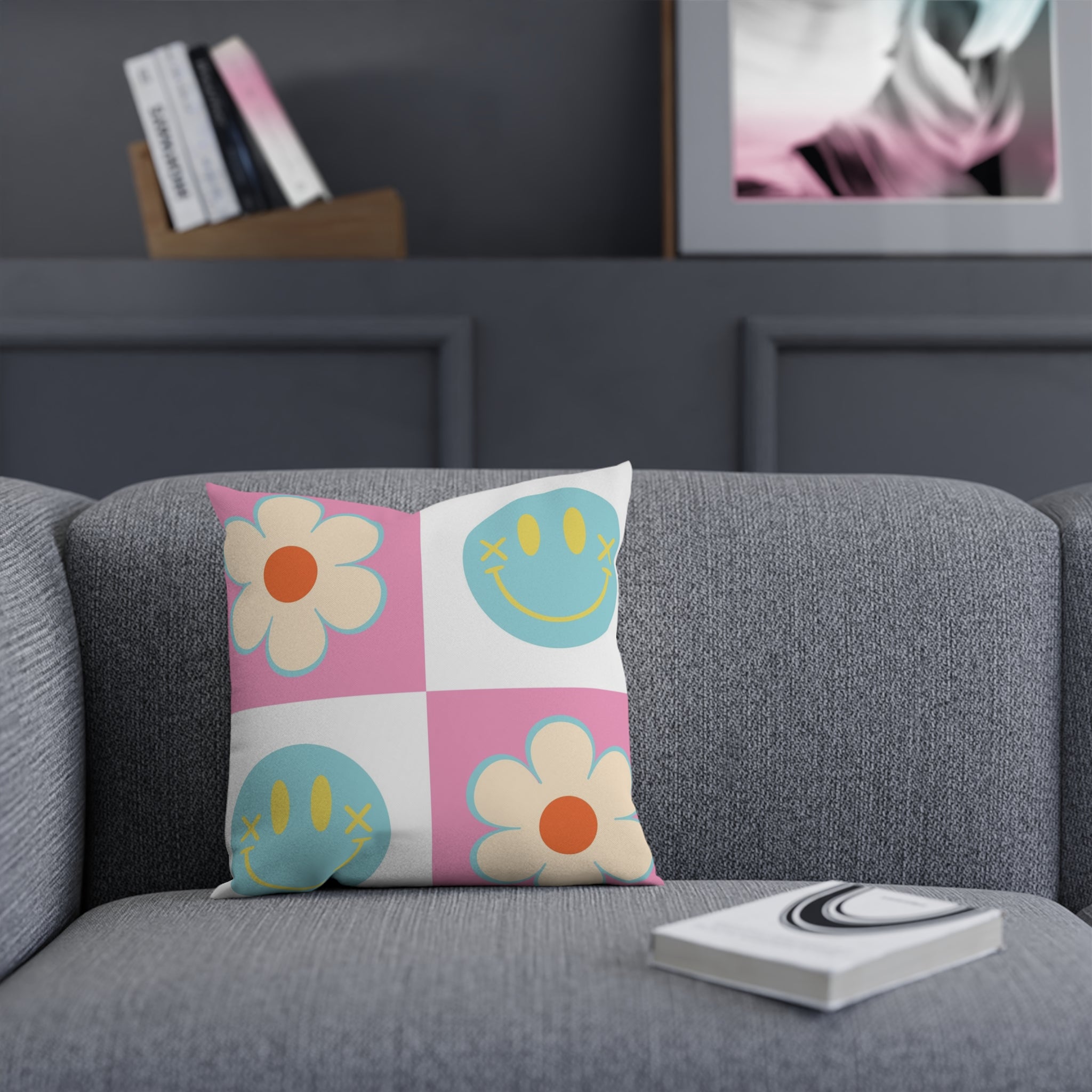 Madotsukis Grin Bloom Cushion, Artsulli - Art is Long, Life is Short, Home Decor, , , , , , , 