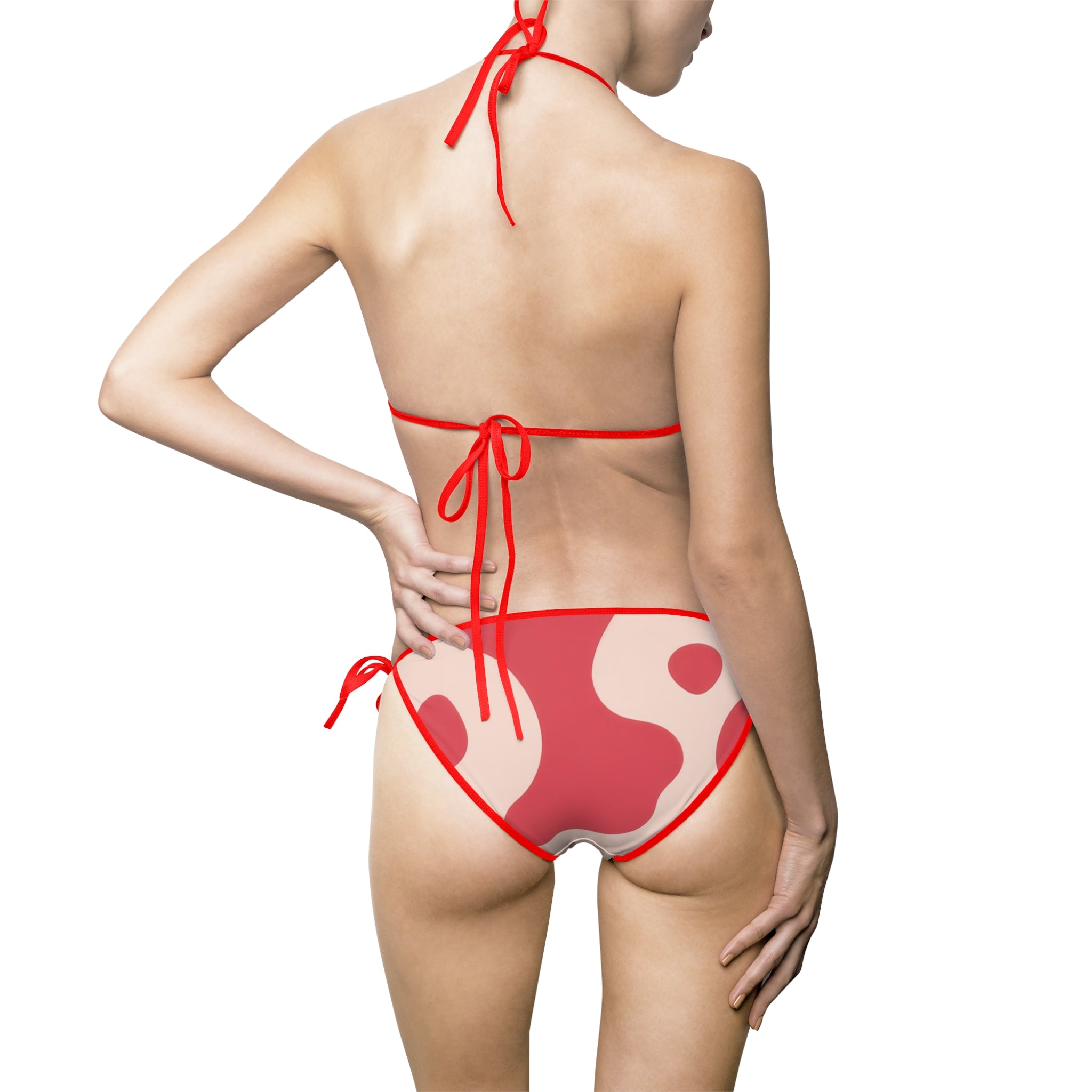 Red Jungle Cow Women's Bikini Swimsuit (AOP), Artsulli - Art is Long, Life is Short, All Over Prints, , , , , , , 