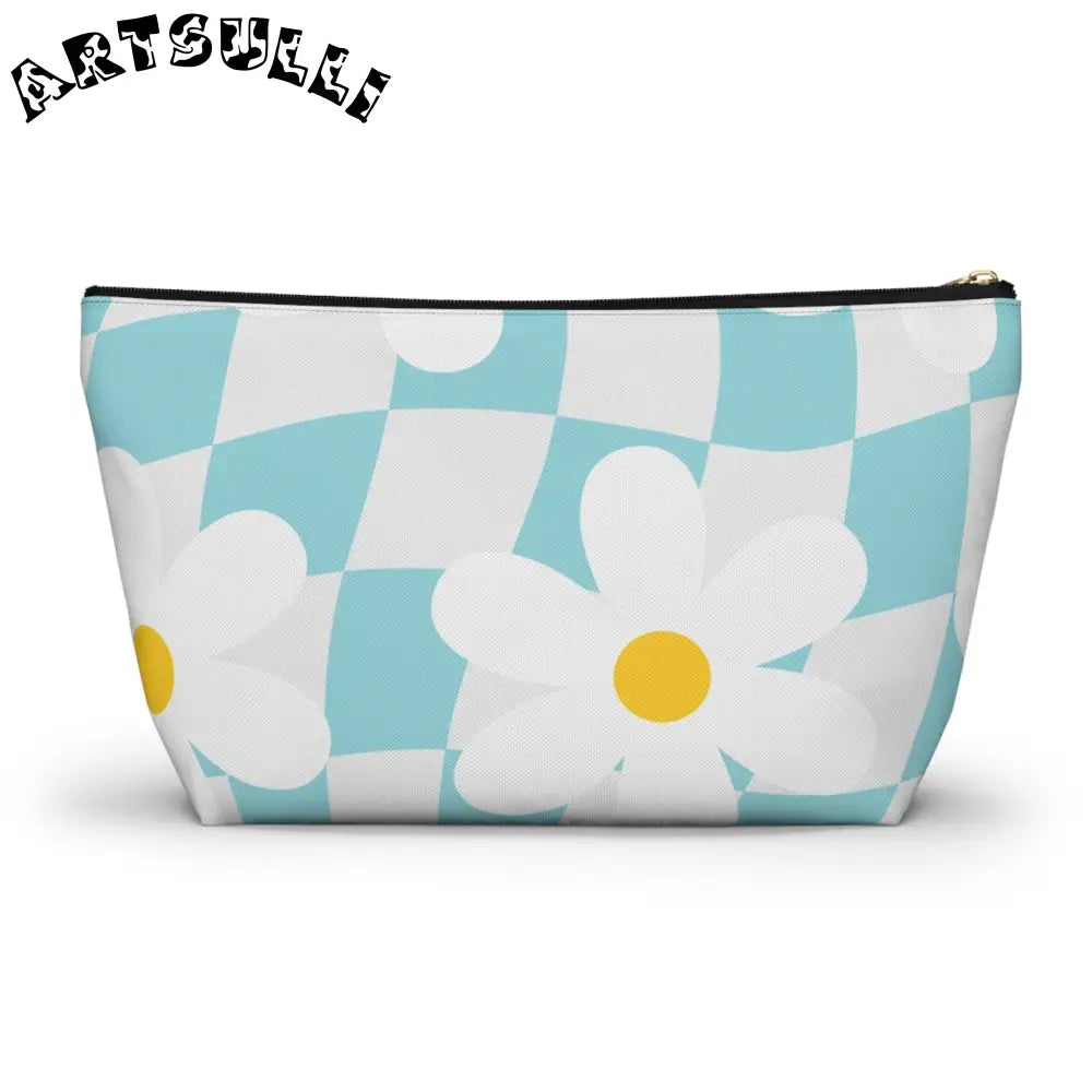 JAKKOUTTHEBXX Trippy Check Garden Accessory Pouch w T-bottom