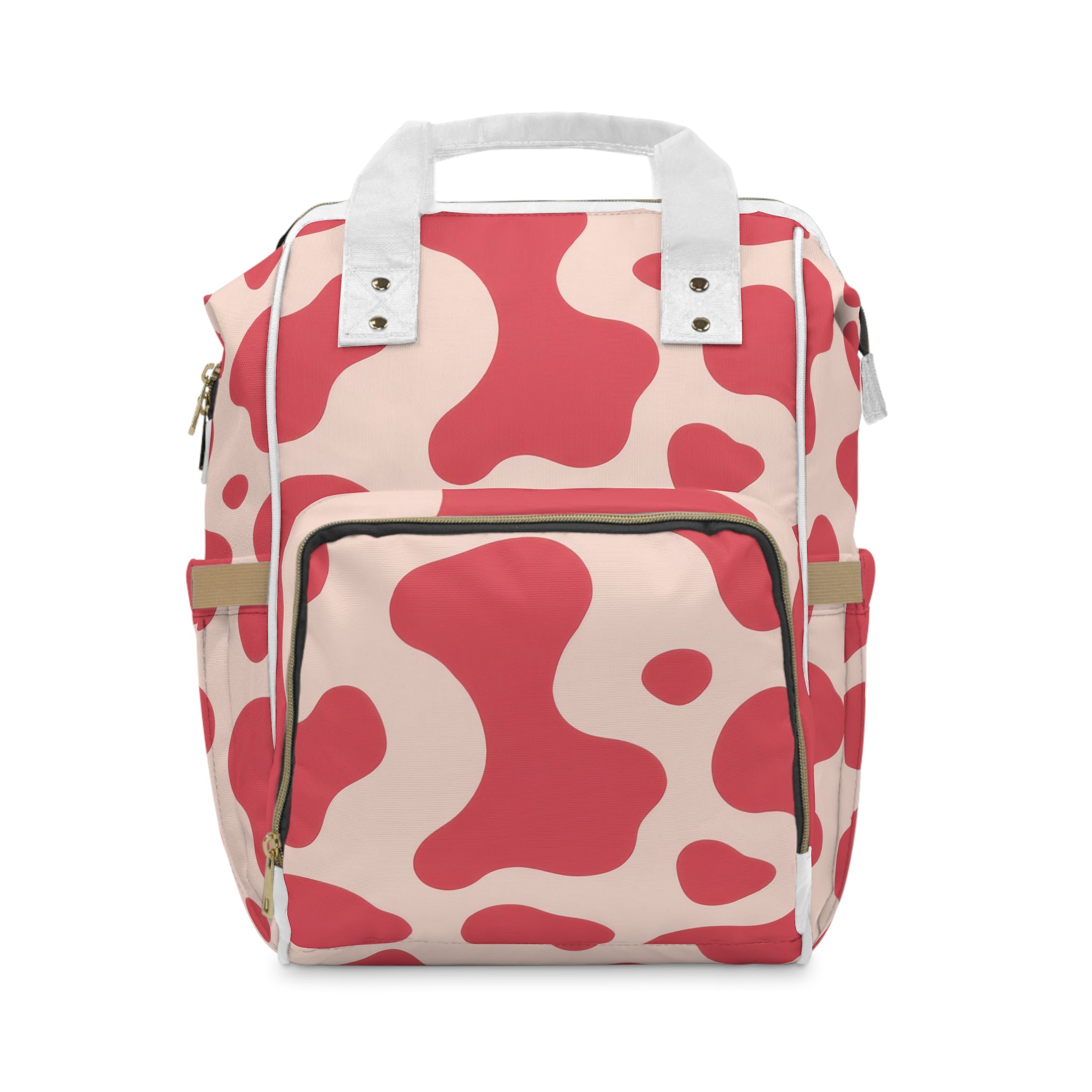 Red Jungle Cow Multifunctional Diaper Backpack, Artsulli - Art is Long, Life is Short, Bags, Size, 15.0" × 10.8" × 6.7'', , , , , 28836663603188583427
